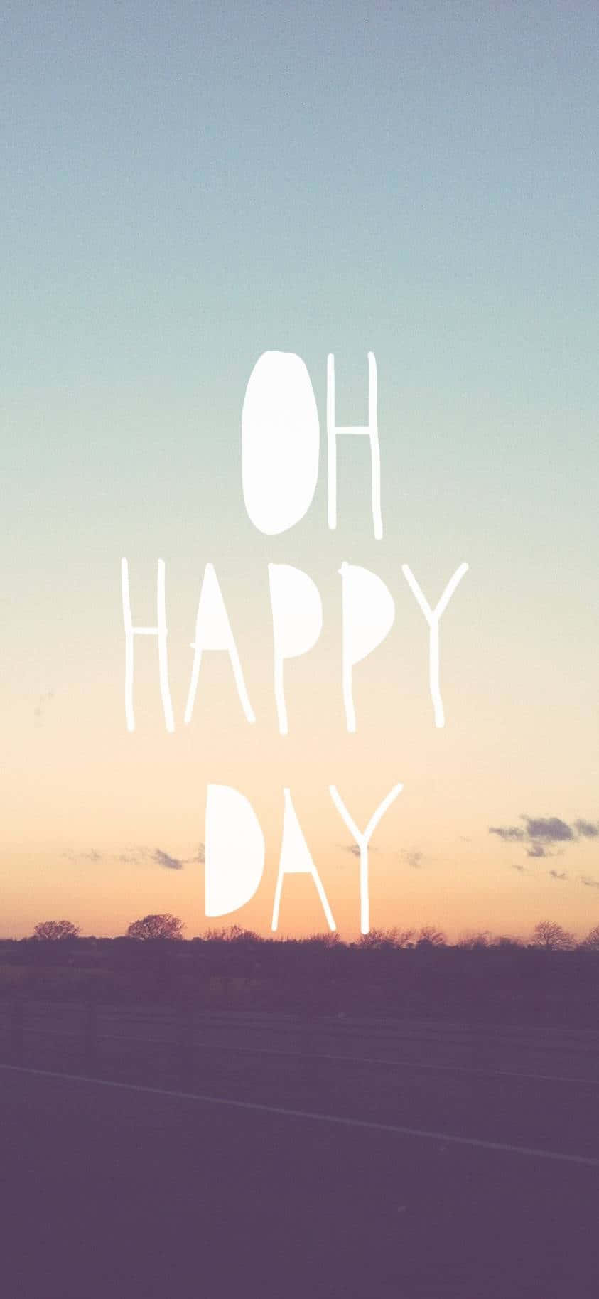 Oh Happy Day Sunset Silhouette Background