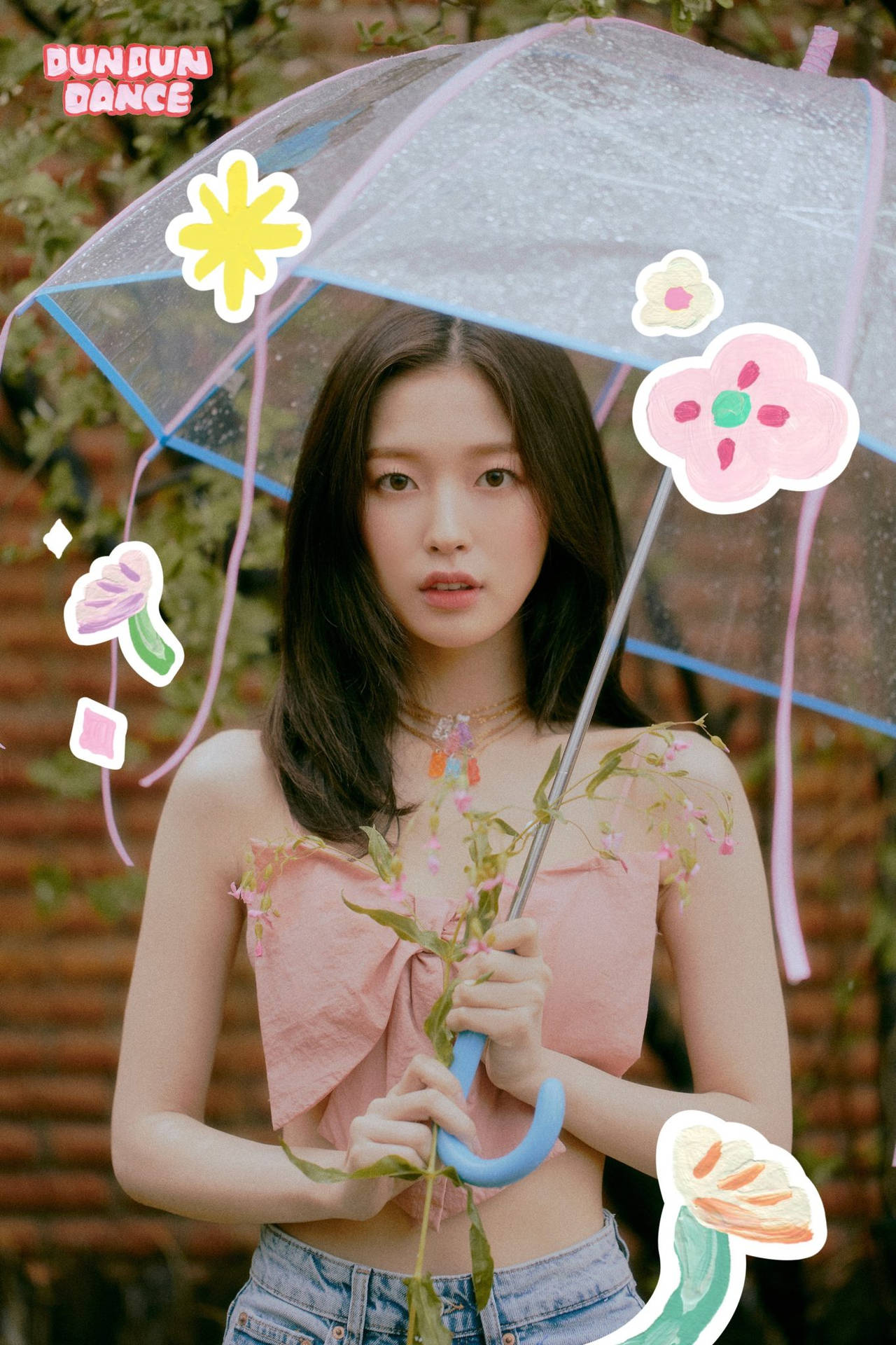 Oh My Girl Arin With Umbrella Background