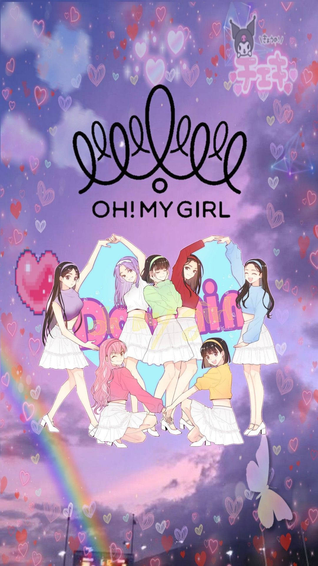 Oh My Girl Dolphin Anime Art Background