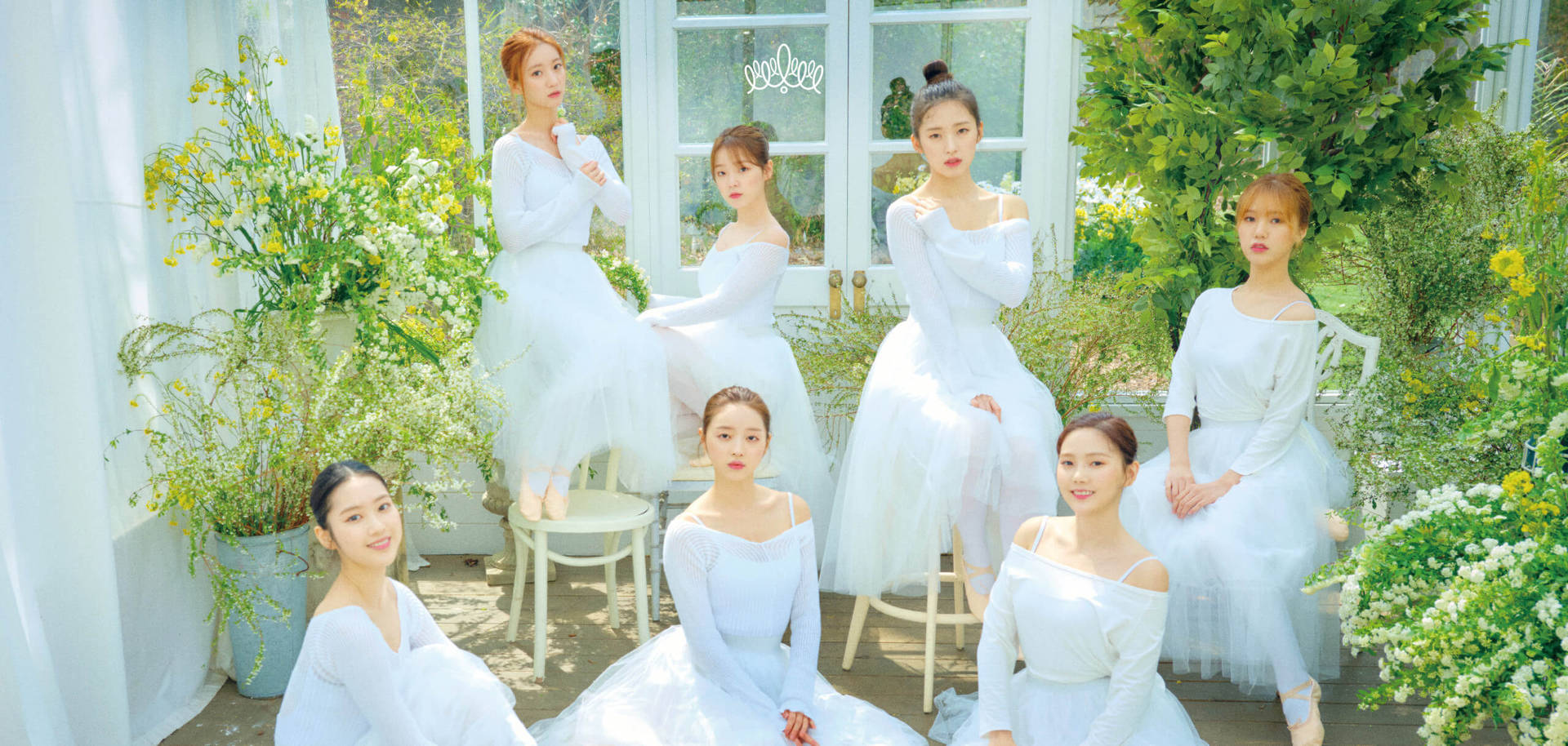 Oh My Girl In White Dresses Background