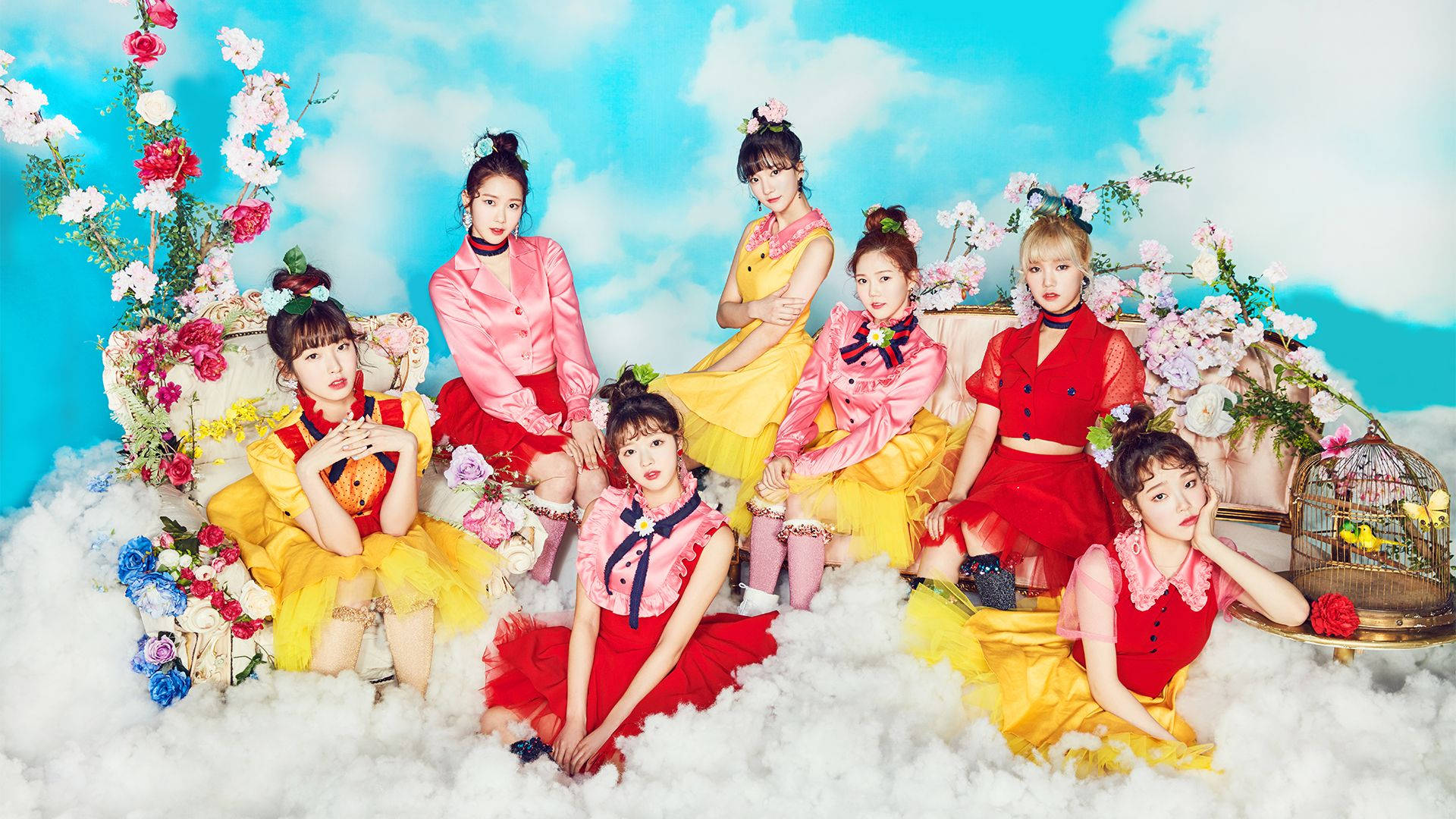 Oh My Girl Oriental Outfits Background