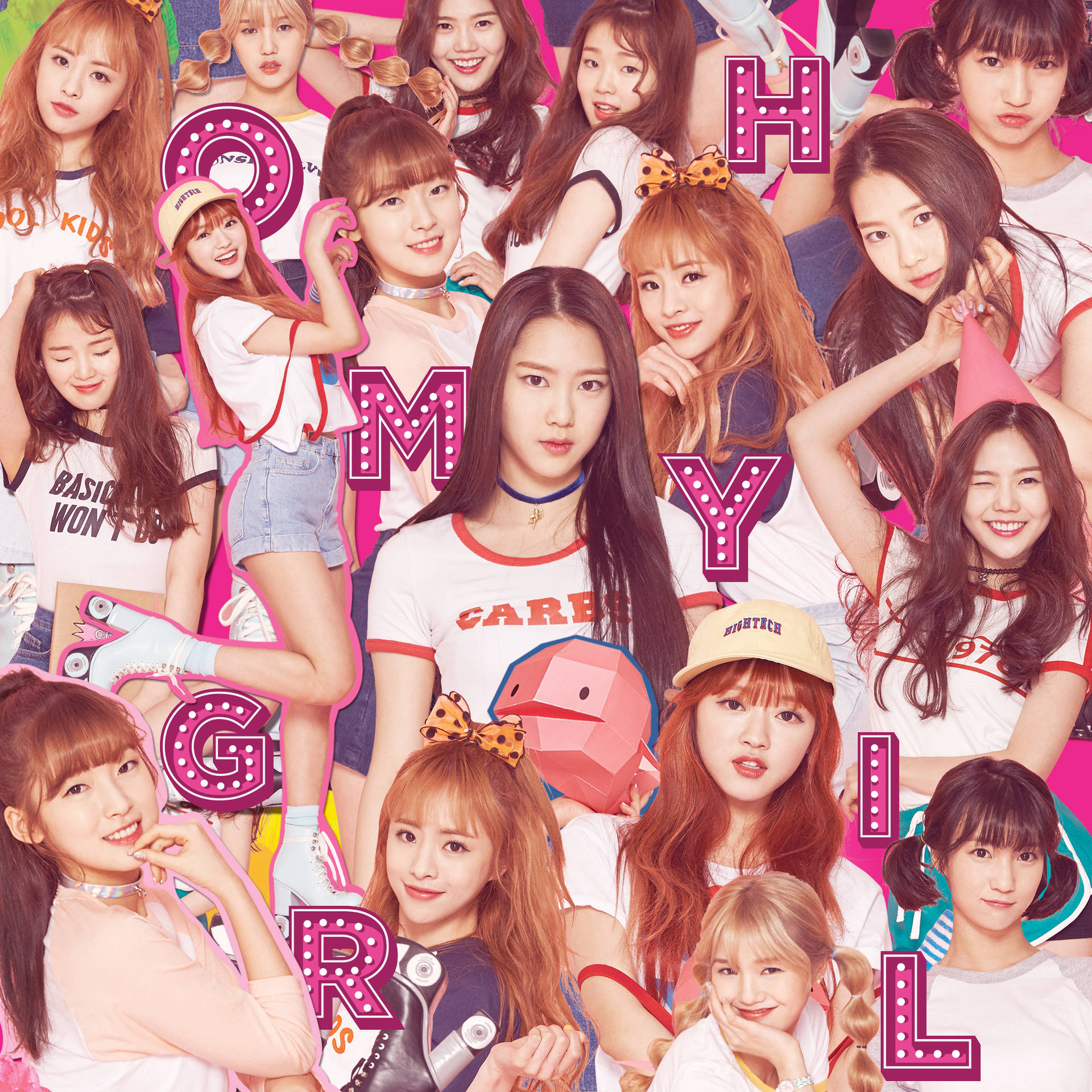 Oh My Girl Pink Ocean Cover Background