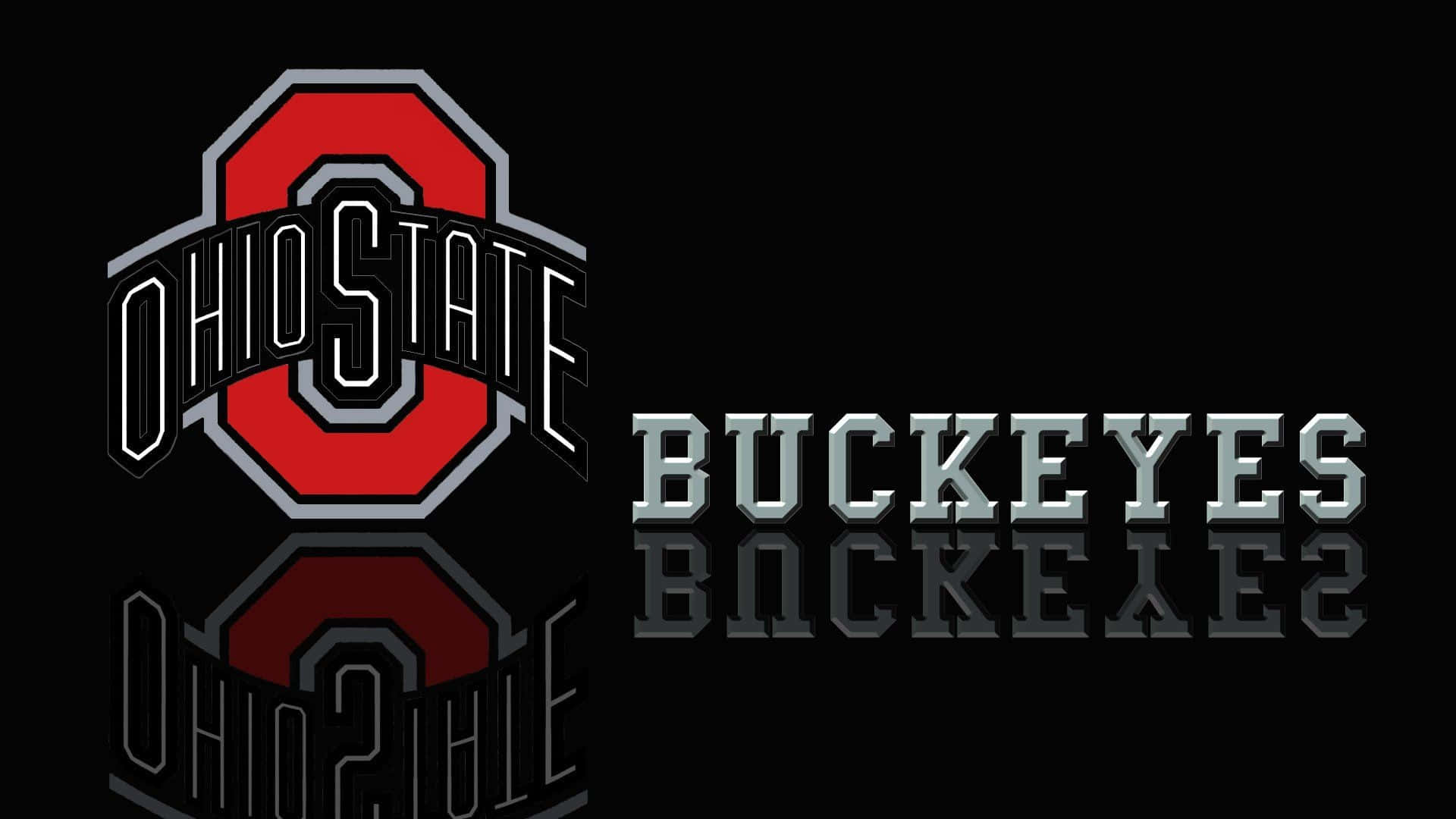 Ohio State Buckeyes Logo On A Black Background Background