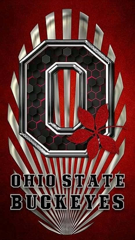 Ohio State Buckeyes Logo On A Red Background Background