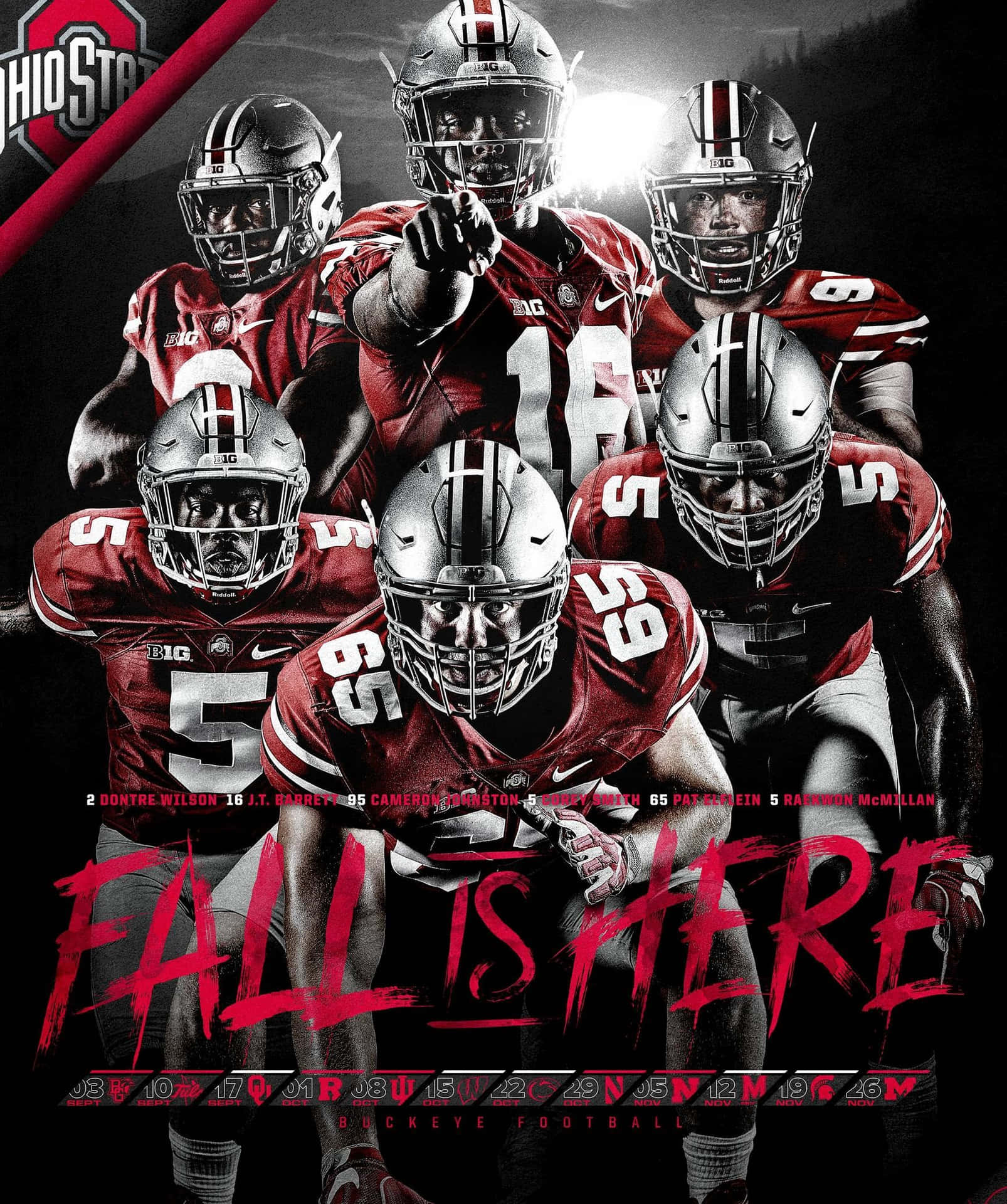 Ohio State Football Fall Is Here Poster Background