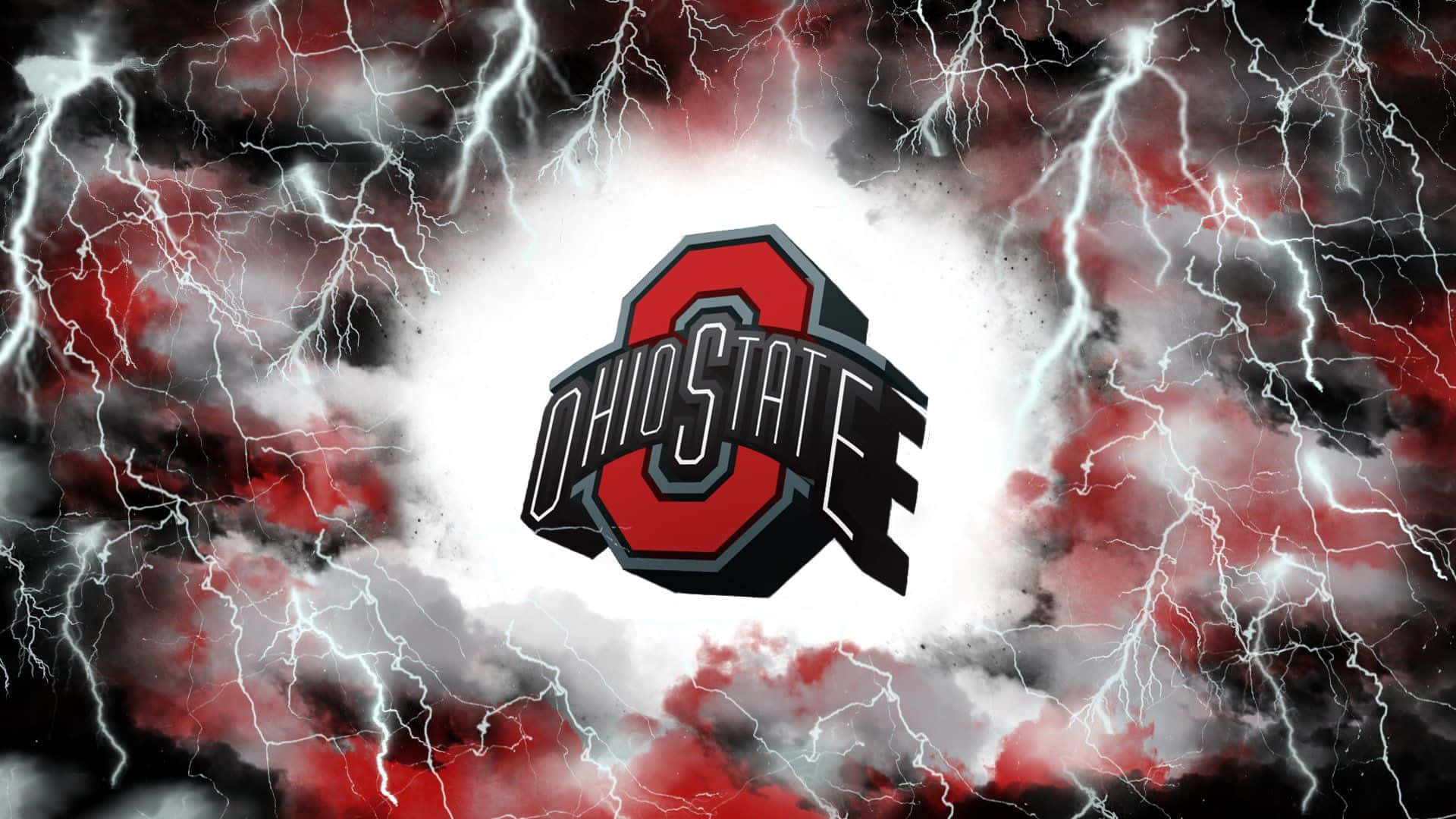 Ohio State Football Team Lightning Graphic Art Background