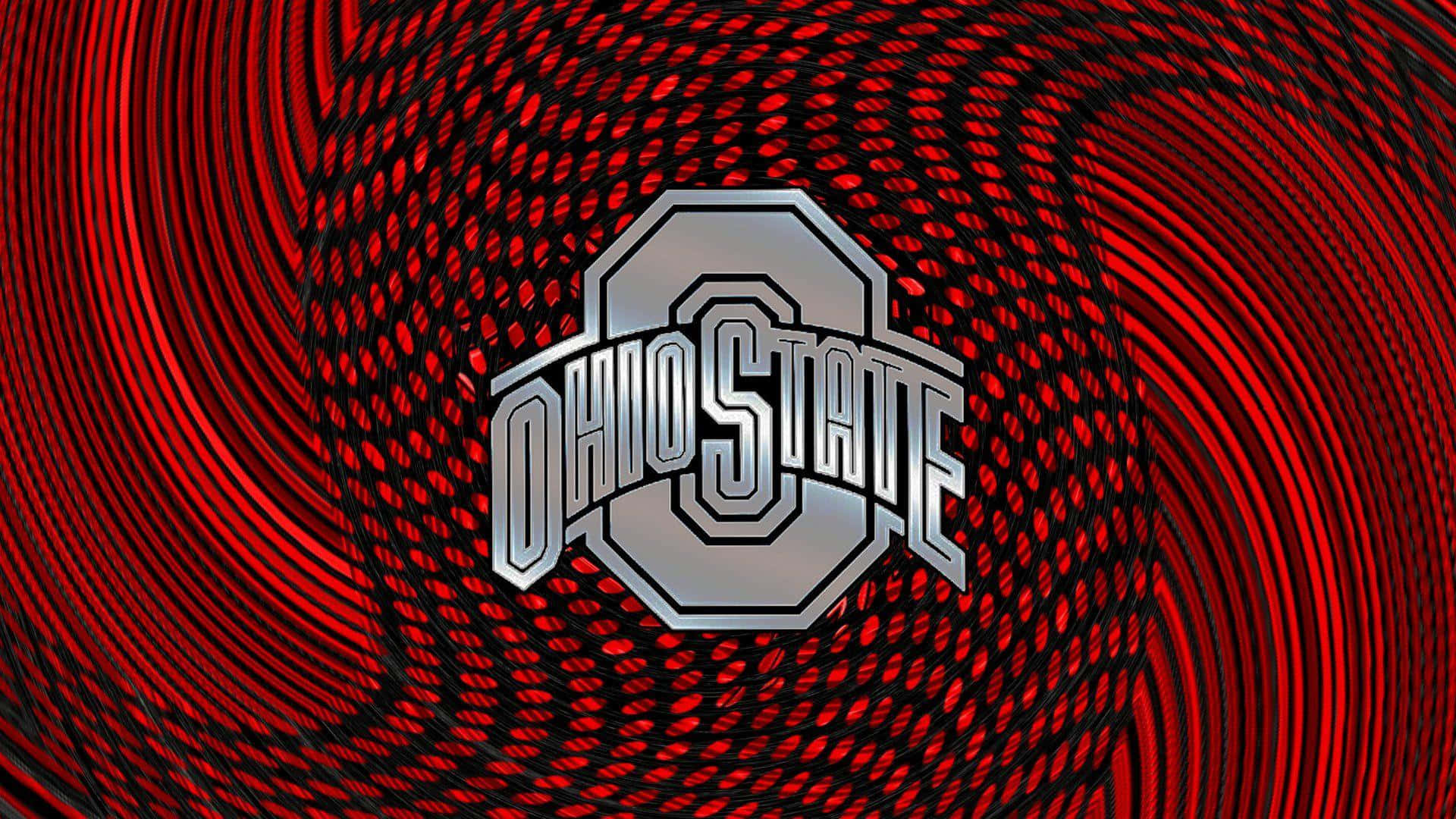 Ohio State Logo On A Red Background Background