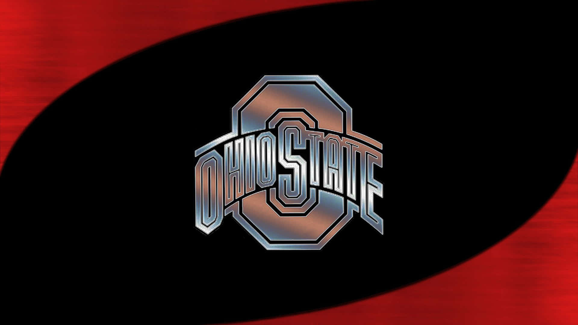Ohio State Logo With Red Corners Background