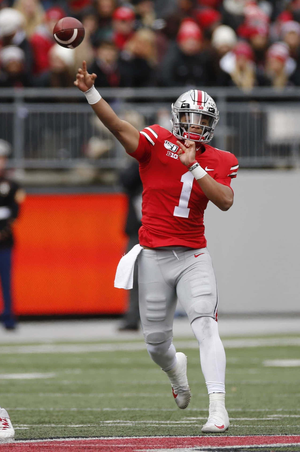 Ohio State University Quarterback Justin Fields Background