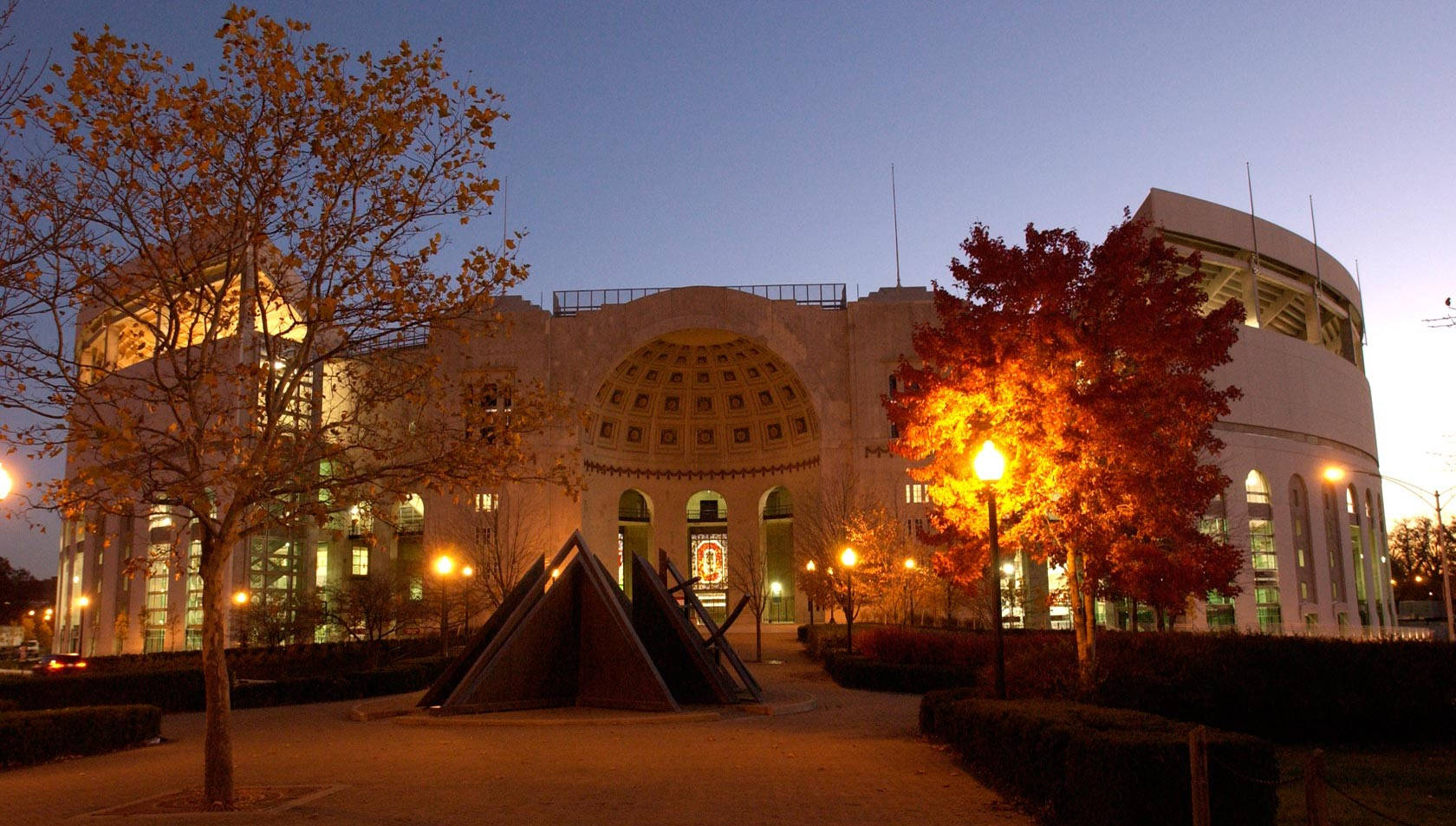 Ohio State University Stadium Entrance Dusk