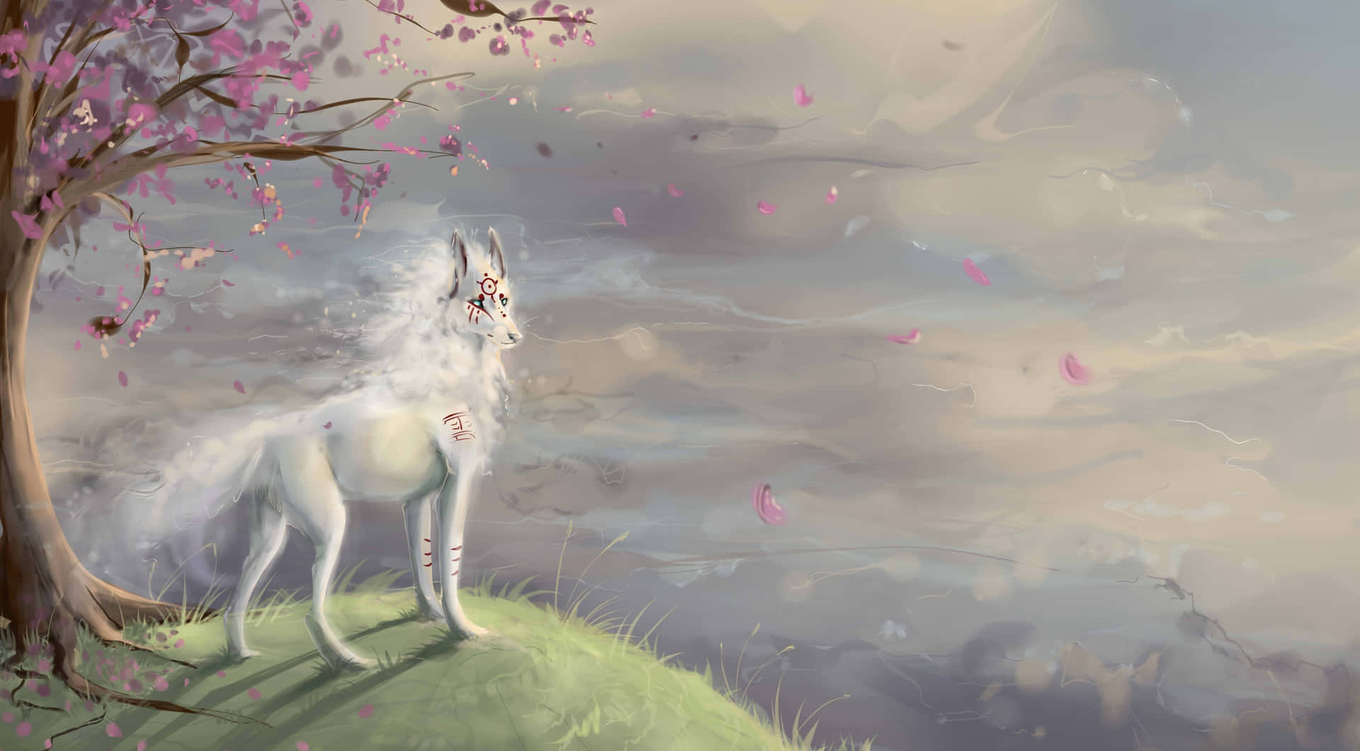 Okami White Unicorn Hd Background