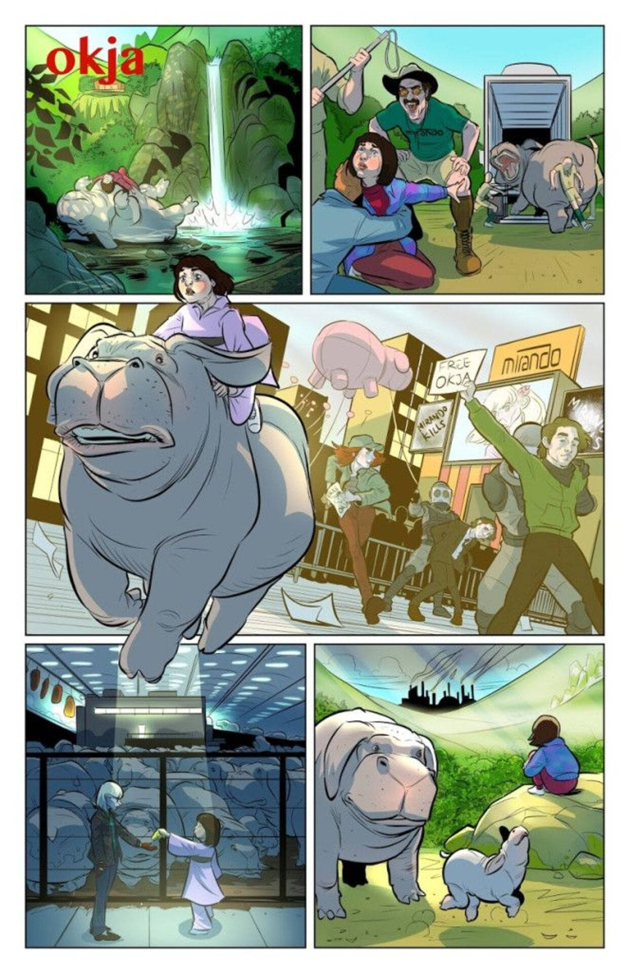 Okja Comic Art Background