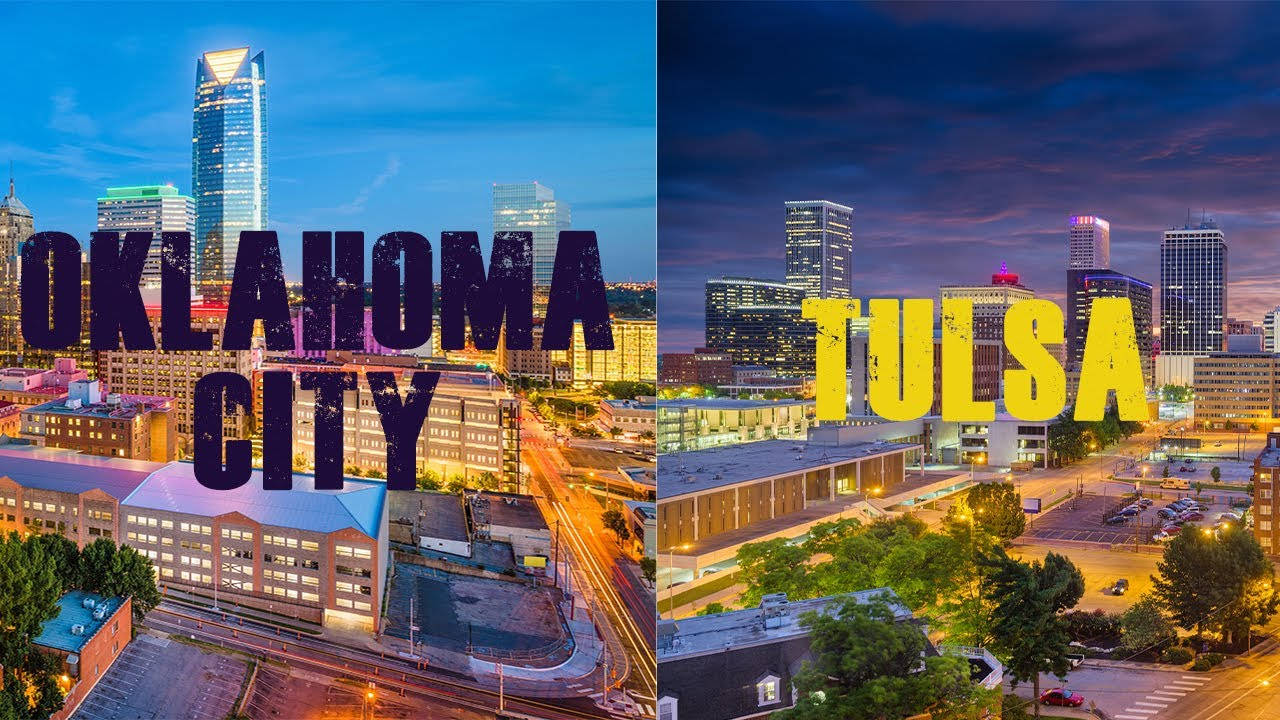 Oklahoma City Downtown Tulsa Skyline Background