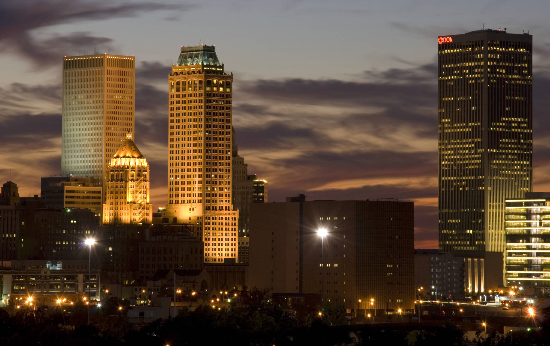 Oklahoma City Iconic Buildings Background