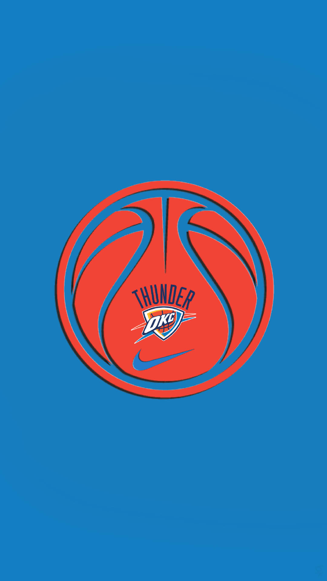 Oklahoma City Thunder Basketball Graphic Background