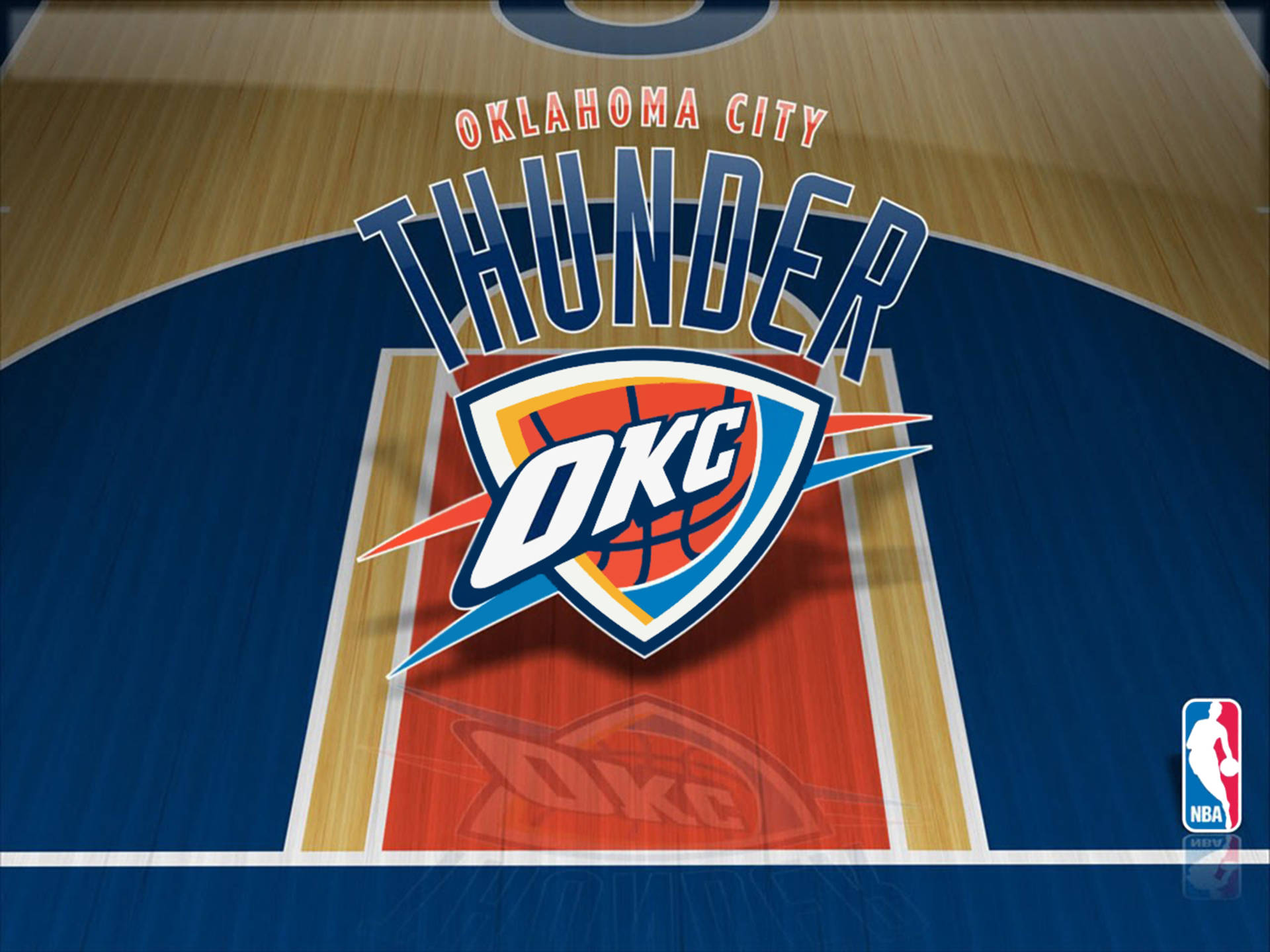 Oklahoma City Thunder Court Illustration Background
