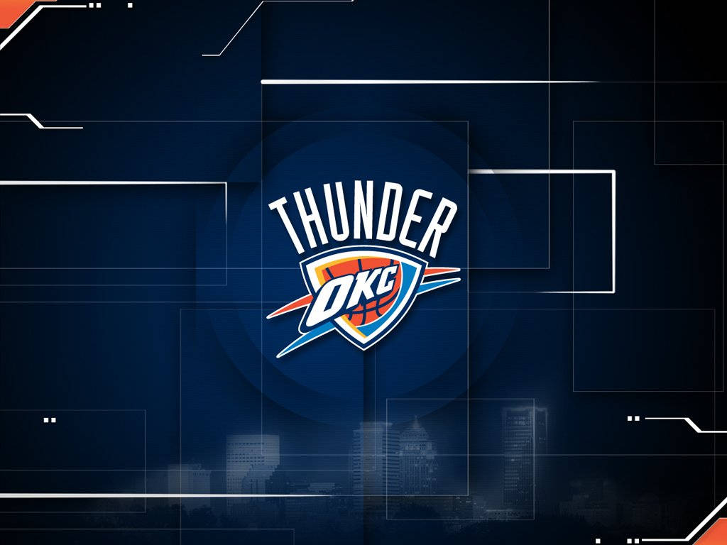 Oklahoma City Thunder Dark Blue Abstract