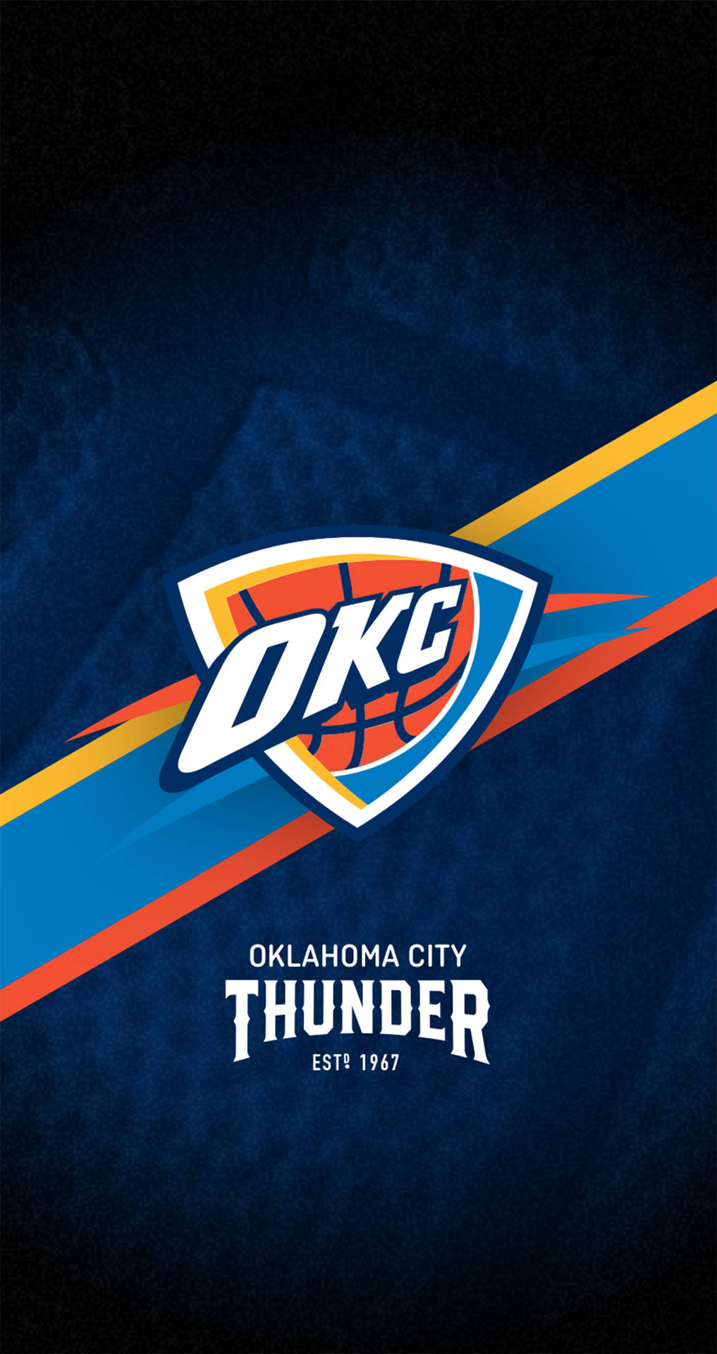 Oklahoma City Thunder Diagonal Lines Design