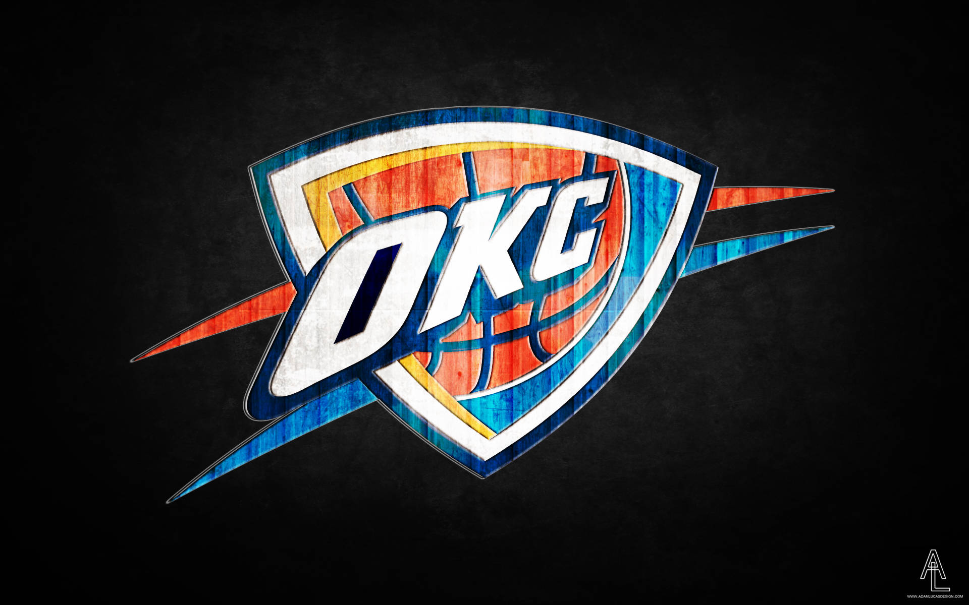 Oklahoma City Thunder Logo Black Background Background