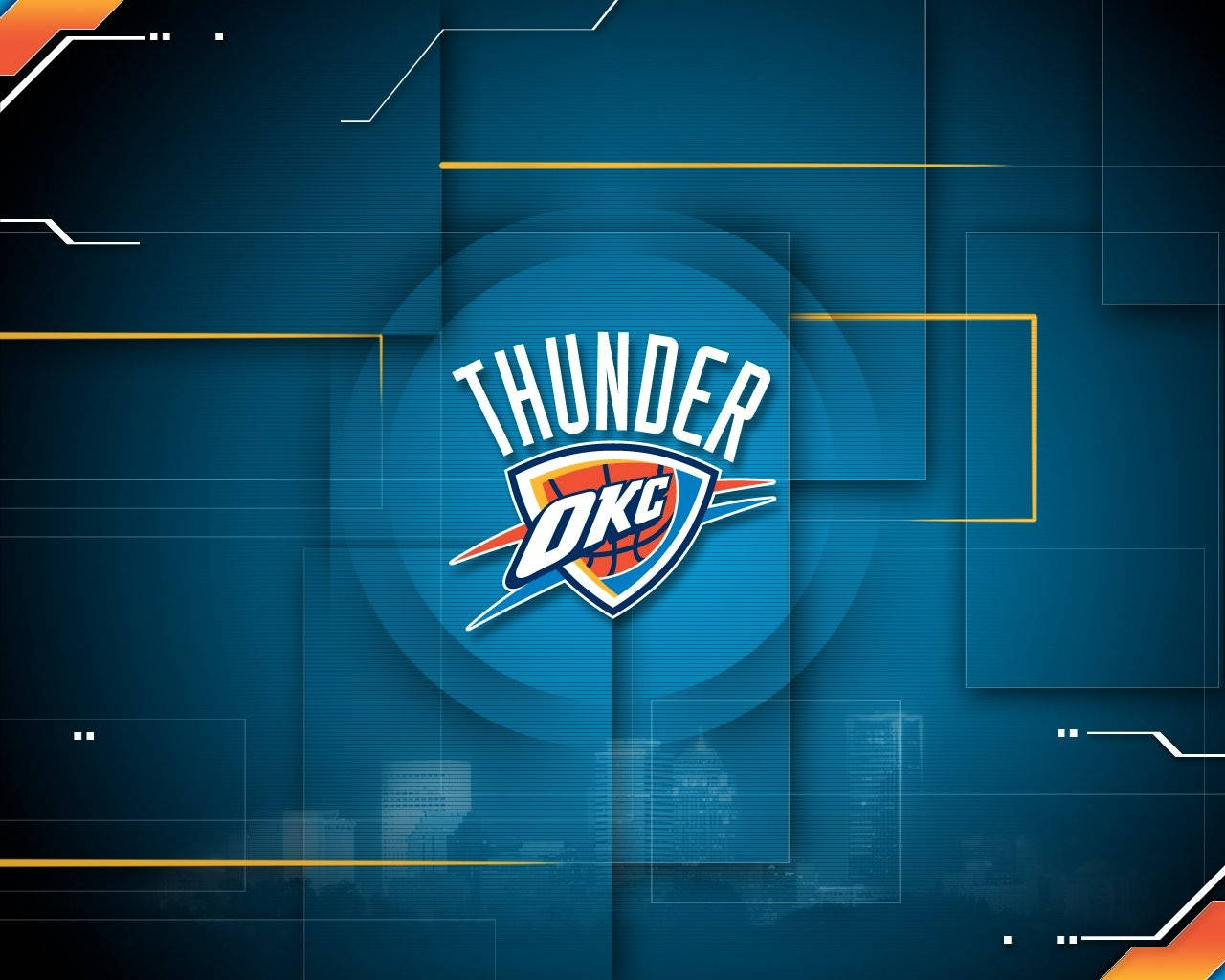 Oklahoma City Thunder Logo Blue Background