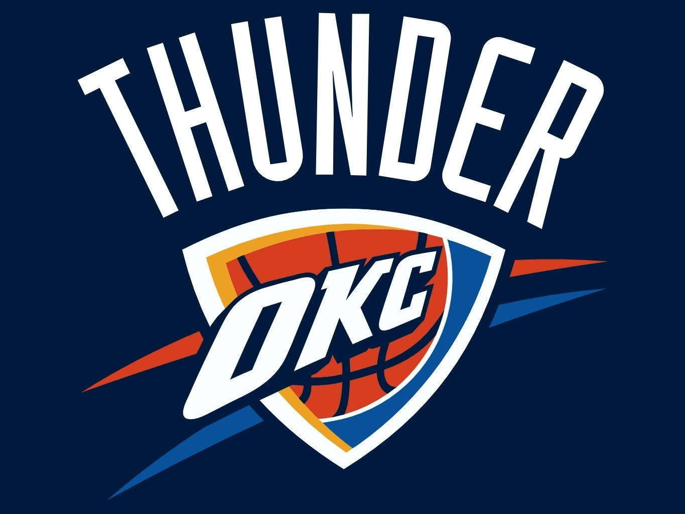 Oklahoma City Thunder Logo Dark Blue Background