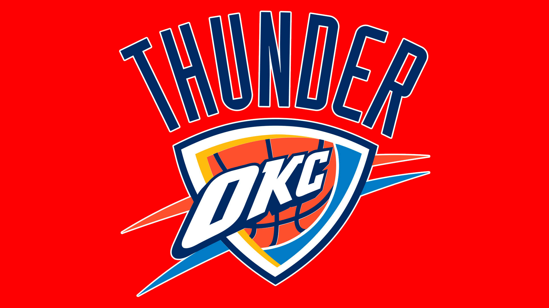 Oklahoma City Thunder Logo Red Background Background