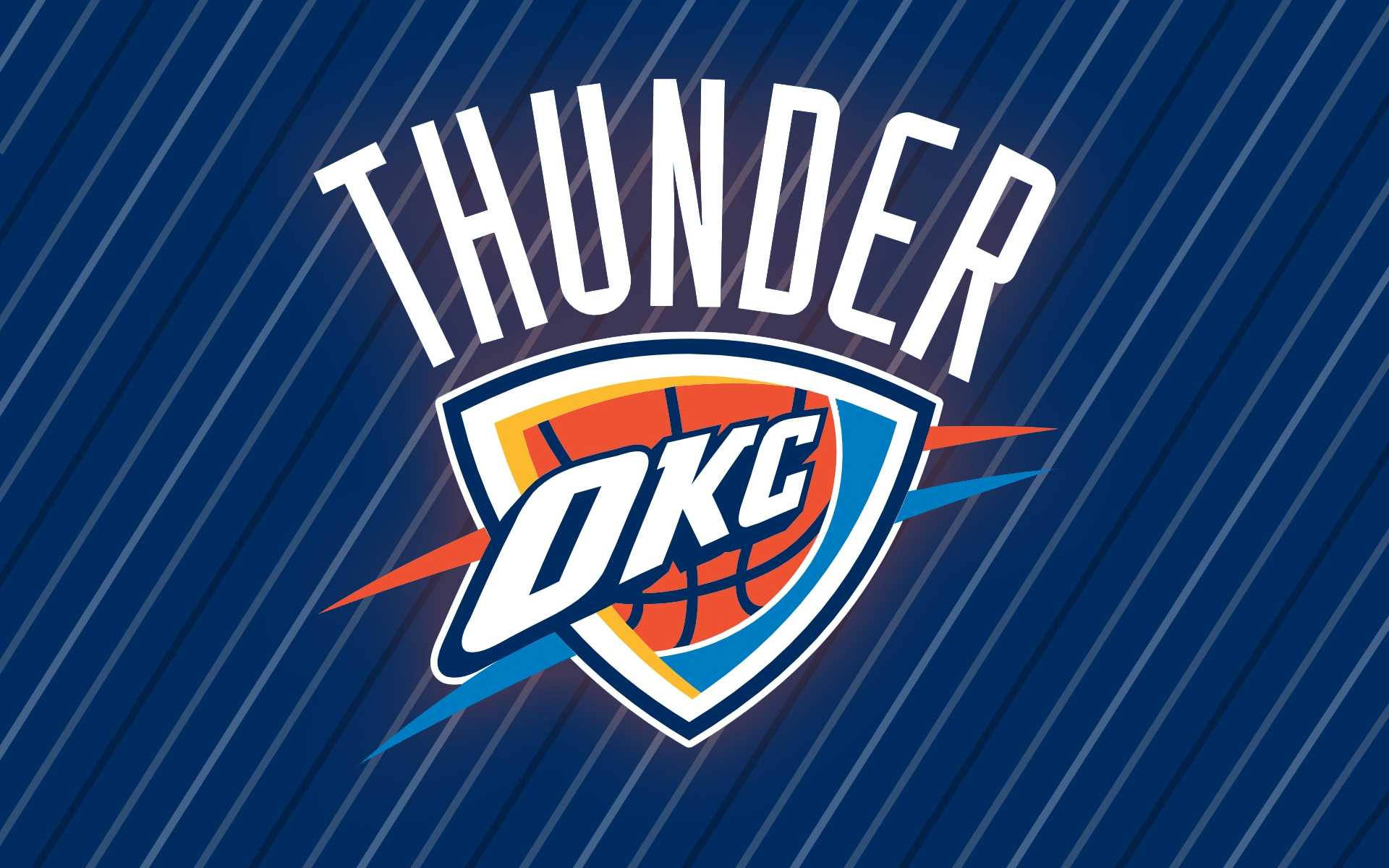 Oklahoma City Thunder Logo Striped Pattern Background