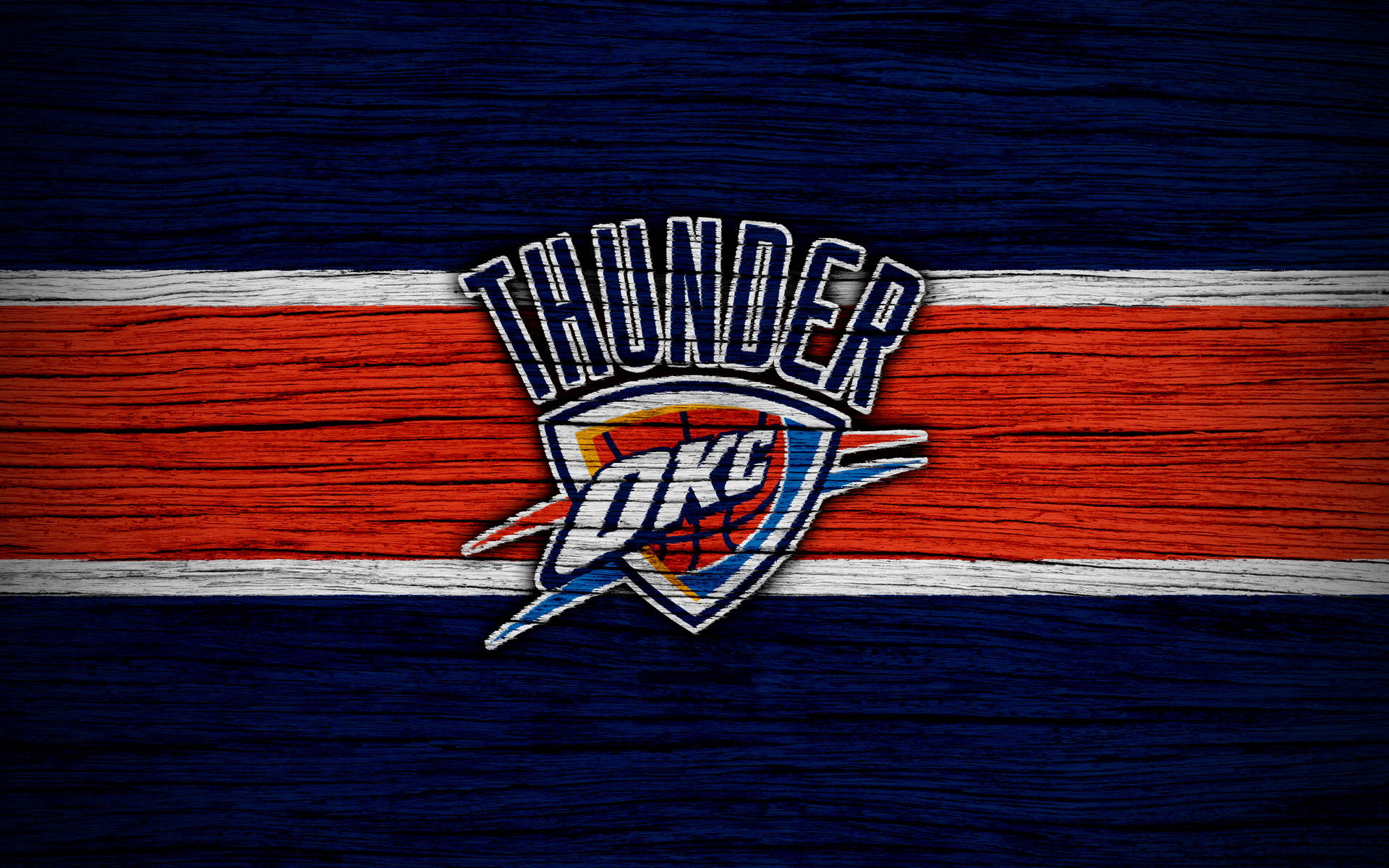 Oklahoma City Thunder Logo Wood Texture Background Background