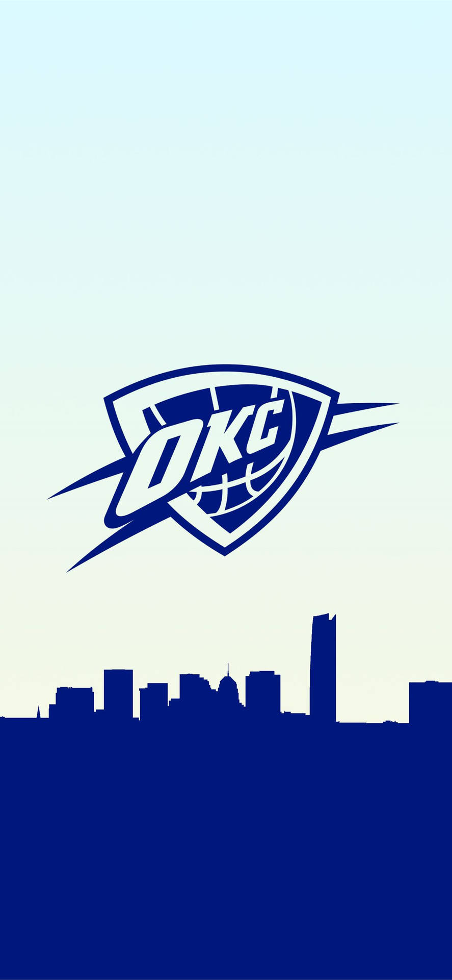 Oklahoma City Thunder Minimalist City Graphic Background