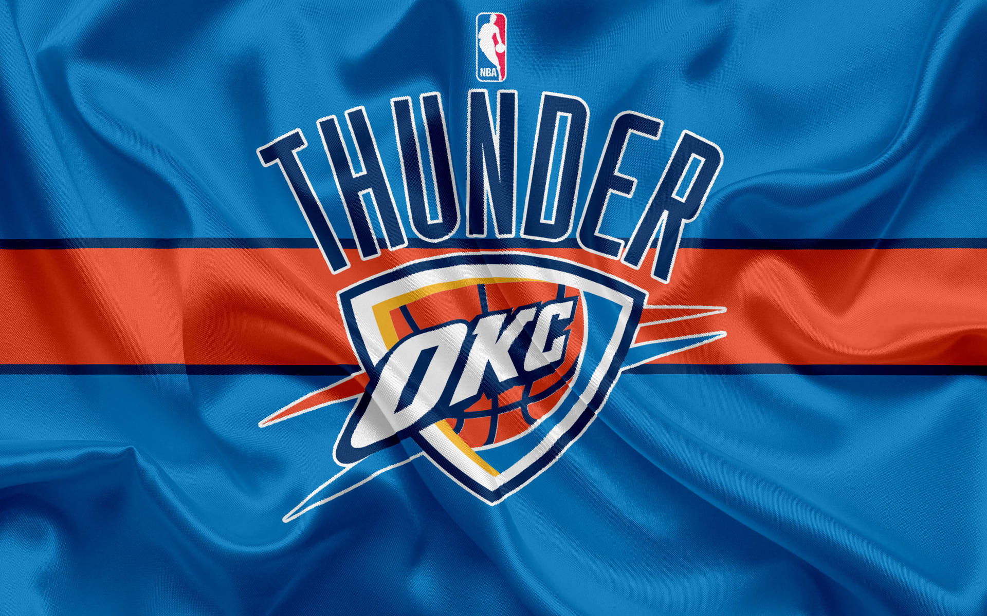 Oklahoma City Thunder Silk Flag Background
