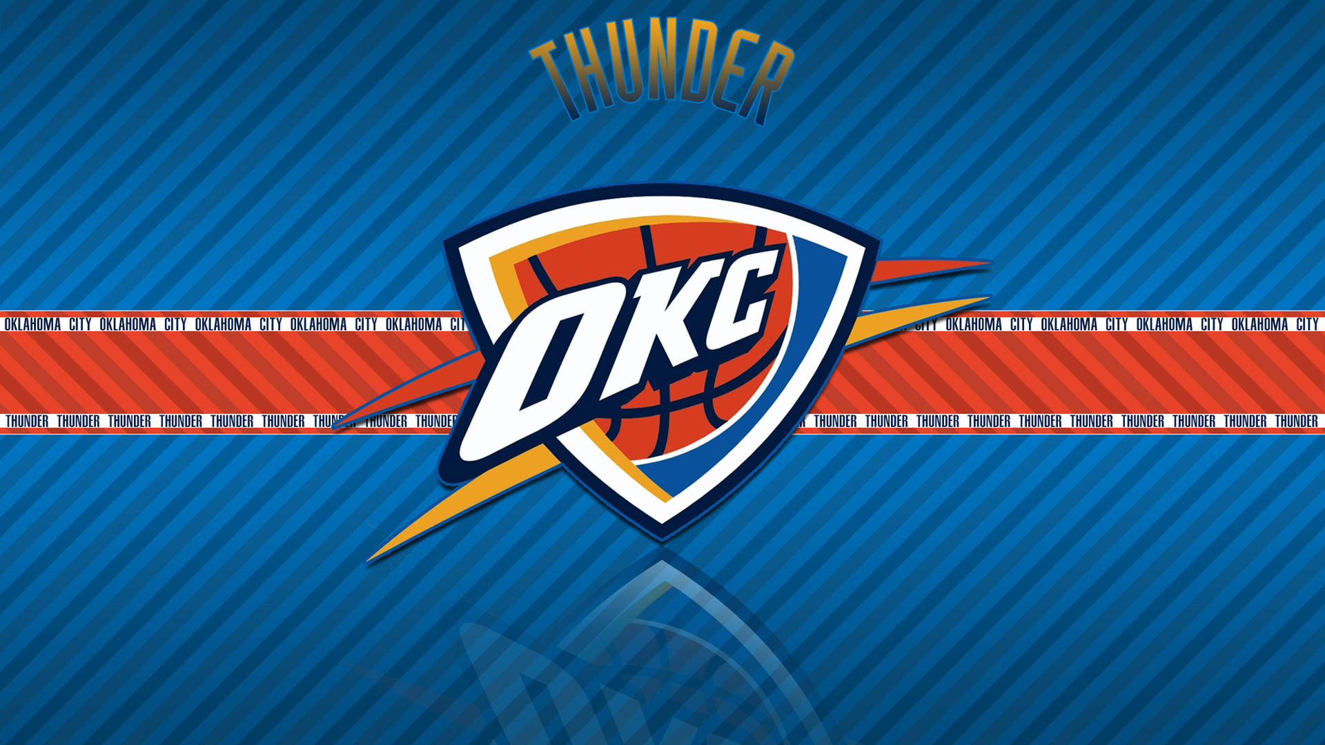 Oklahoma City Thunder Slanted Lines Background