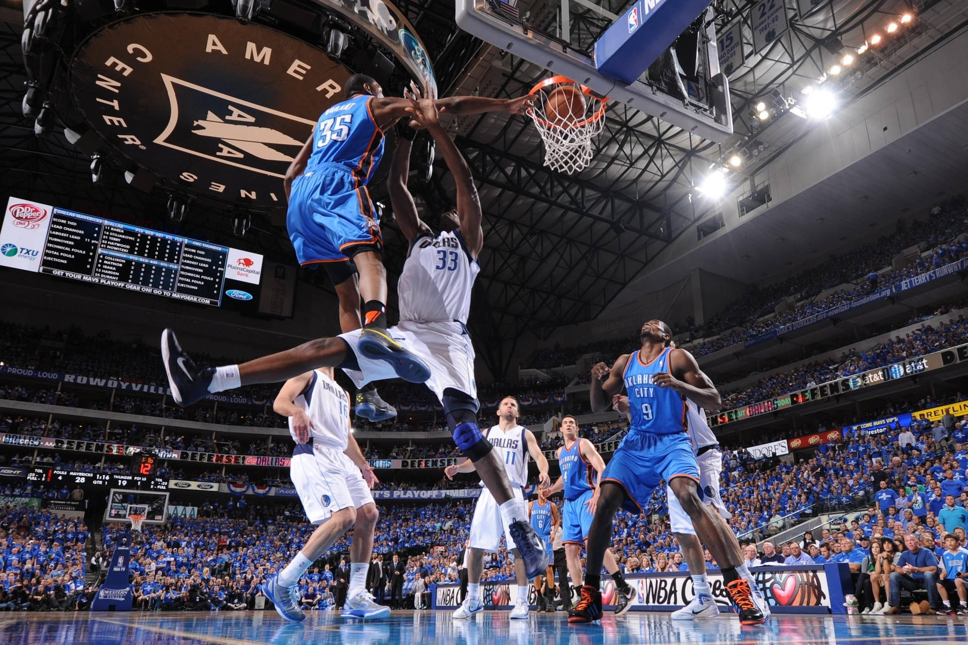 Oklahoma City Thunder Vs Dallas Mavericks Background