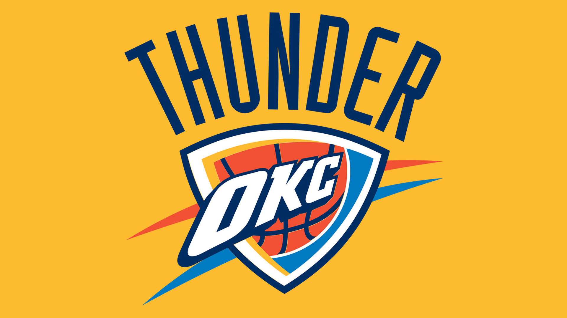 Oklahoma City Thunder Yellow Background Background