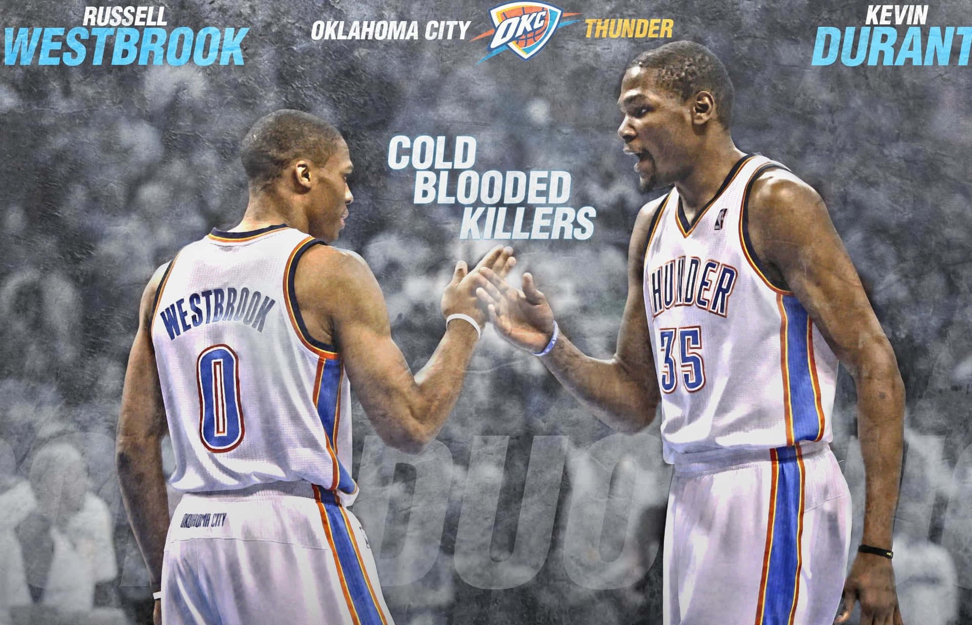 Oklahoma City Thunders Processional Basketball Player Westbrook, Durant
