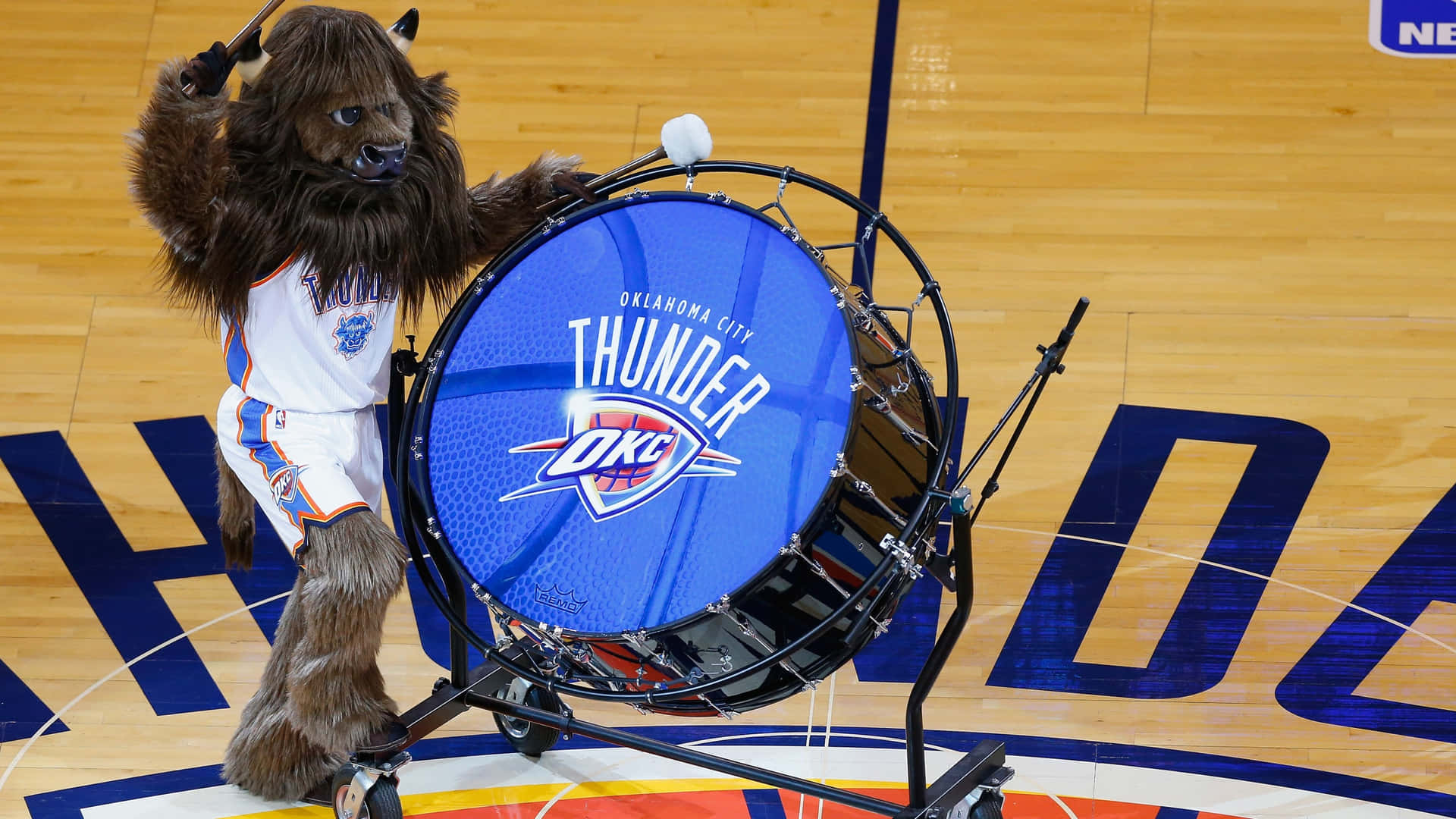 Oklahoma City Thunders Rumble The Bison Background