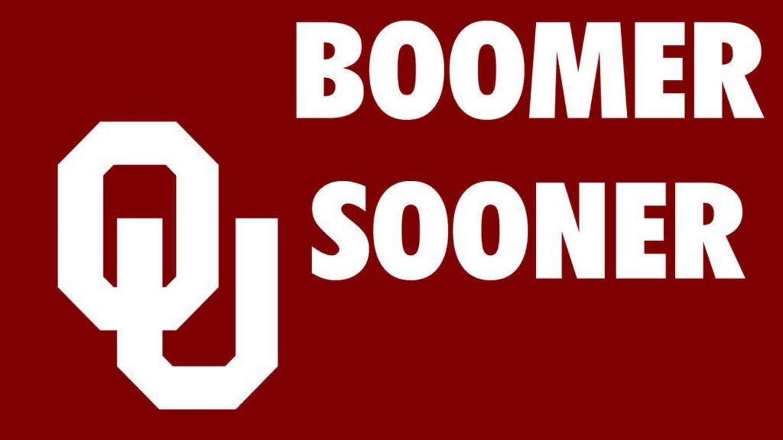 Oklahoma Sooners Logo With The Word Boomer Sooner Background