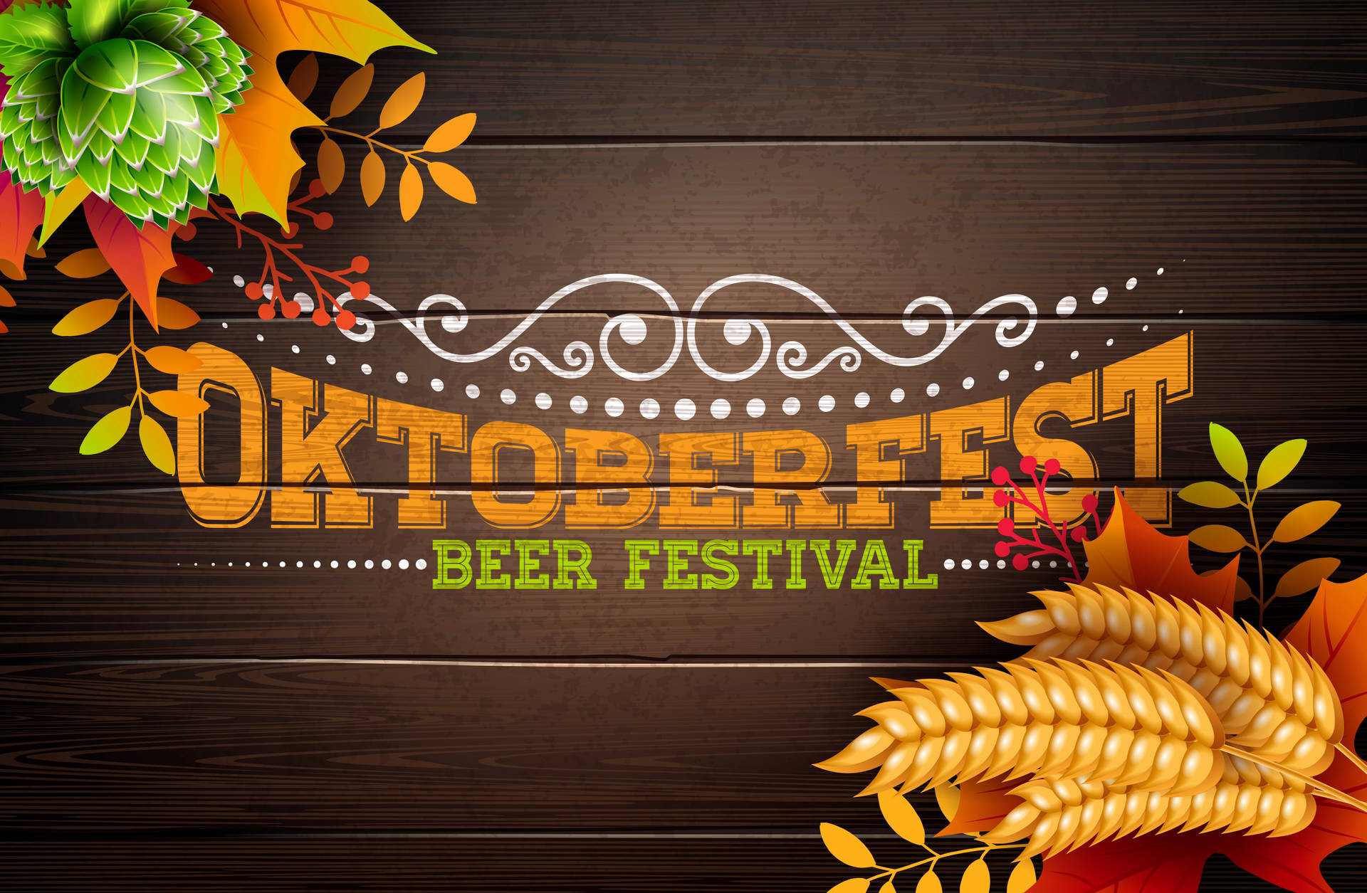 Oktoberfest Autumn Poster Background