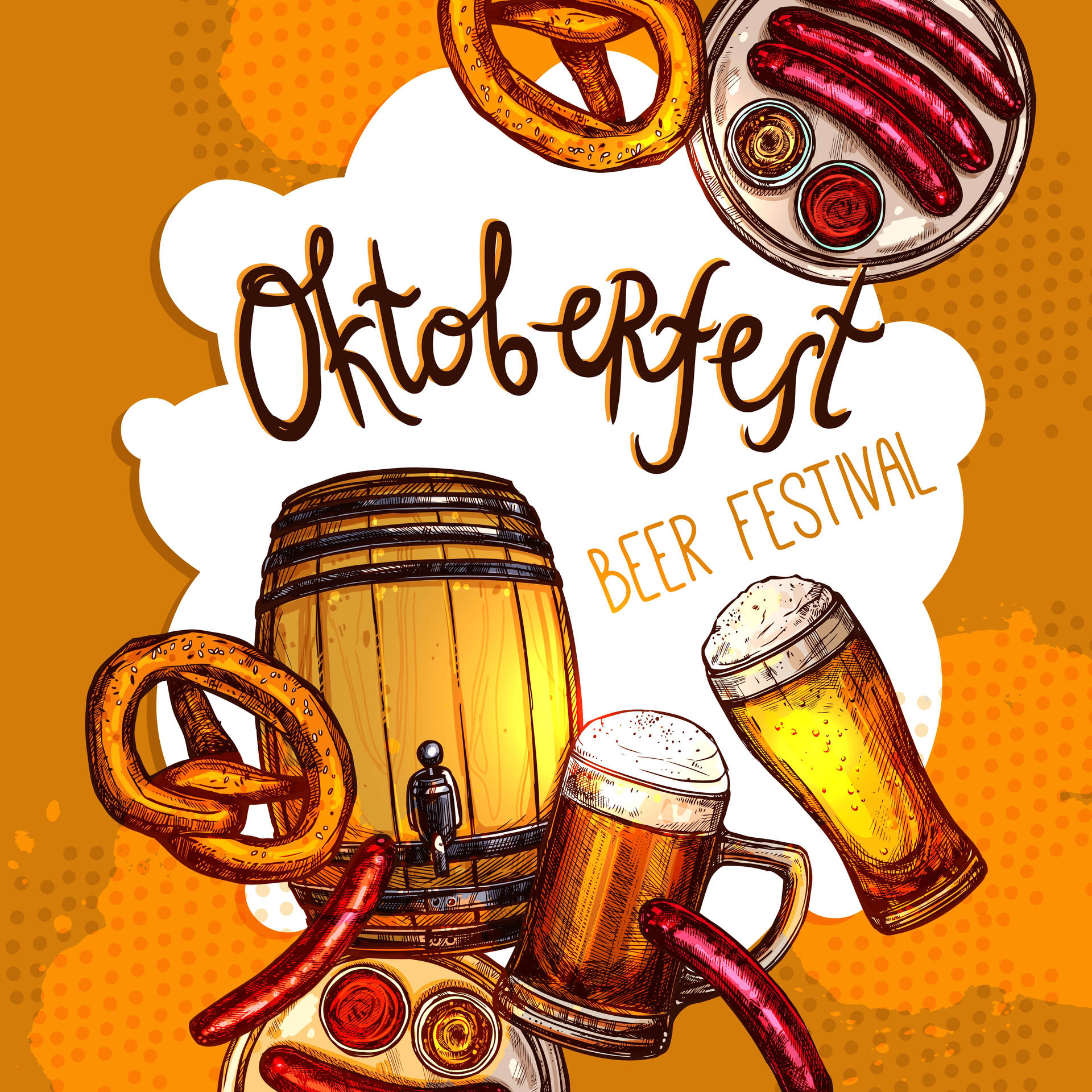 Oktoberfest Beer Festival Art Background