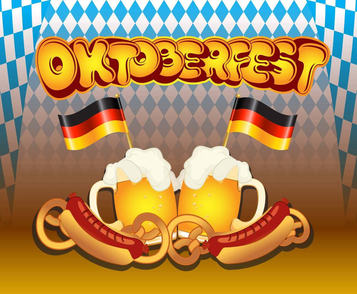 Oktoberfest Beer German Flag Background