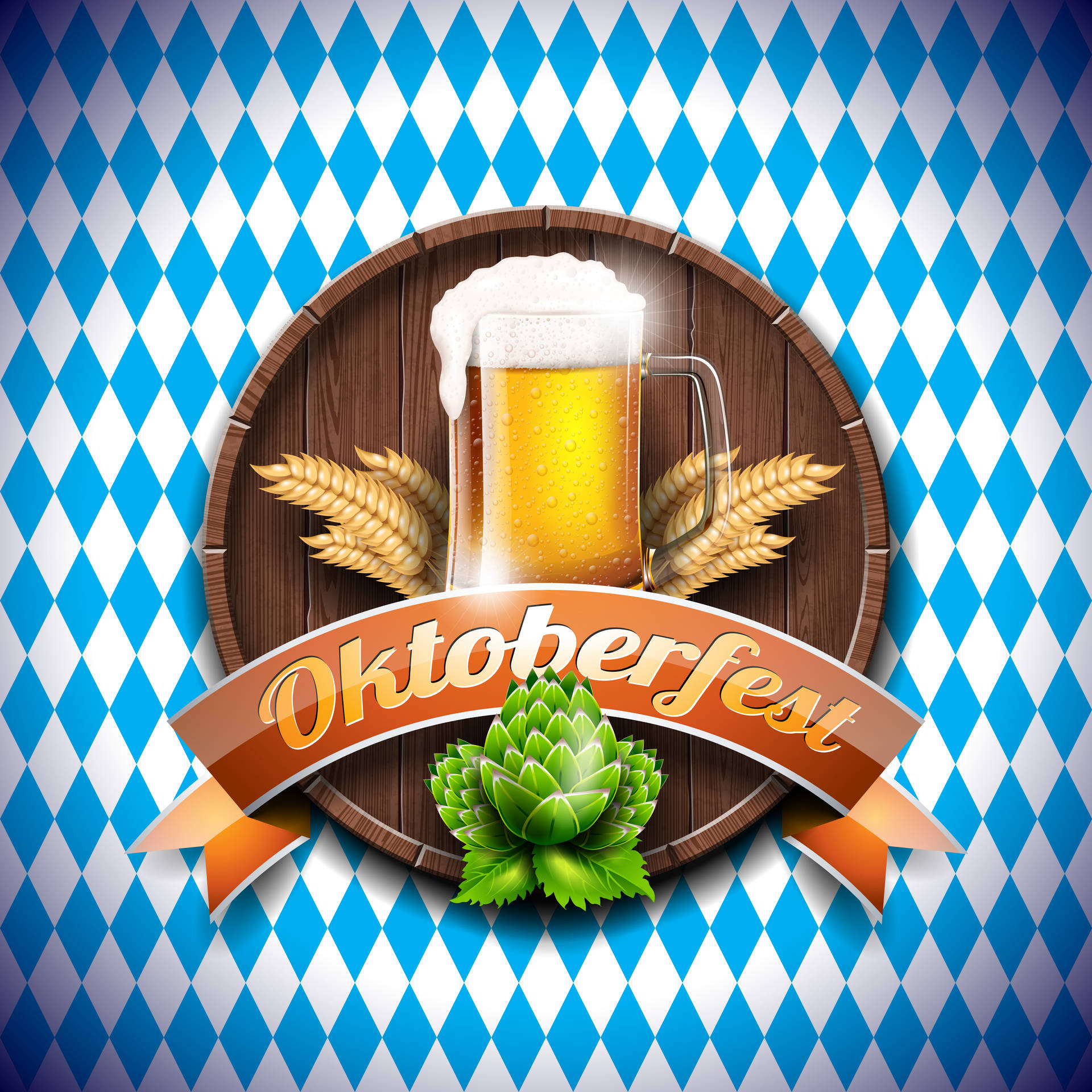 Oktoberfest Beer Logo Background