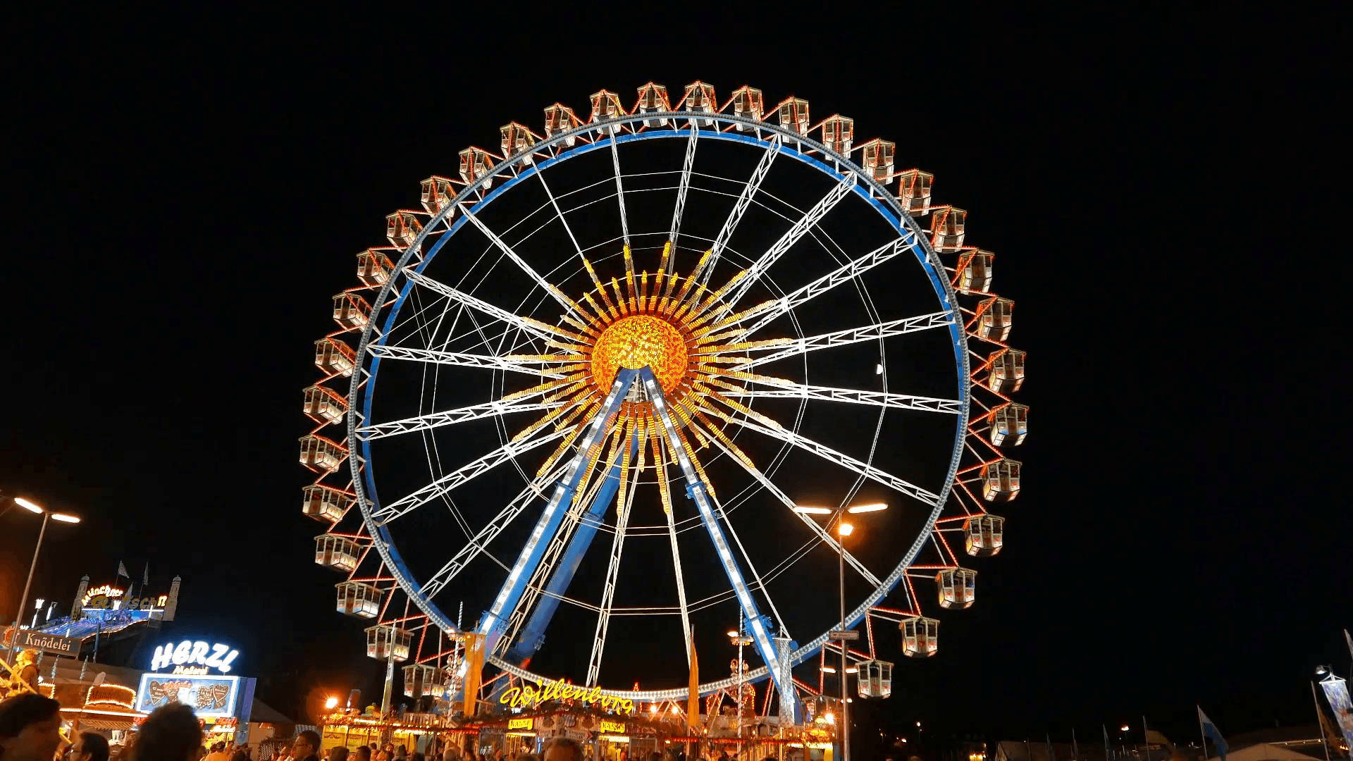 Oktoberfest Ferris Wheel Background