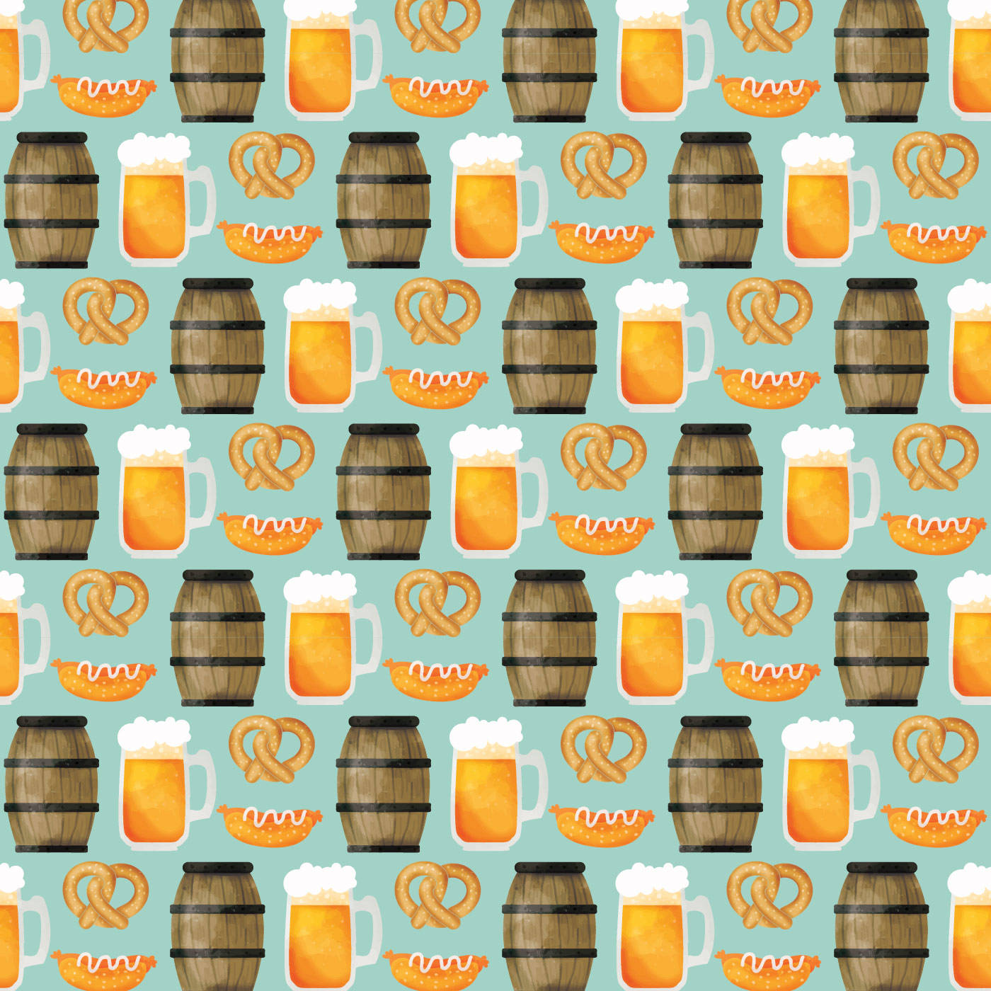 Oktoberfest Food And Drinks Background