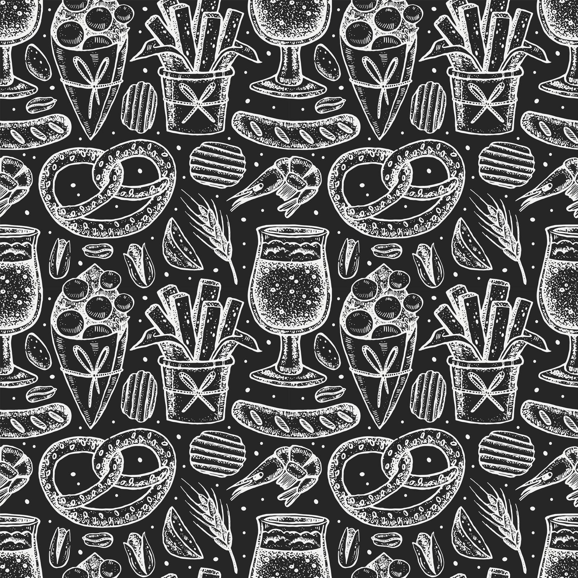 Oktoberfest Meals Pattern Background