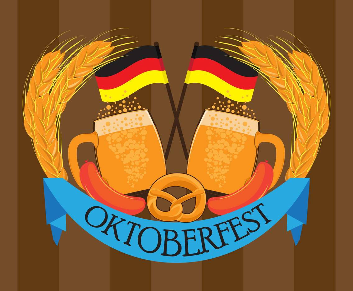 Oktoberfest Two Beers Background