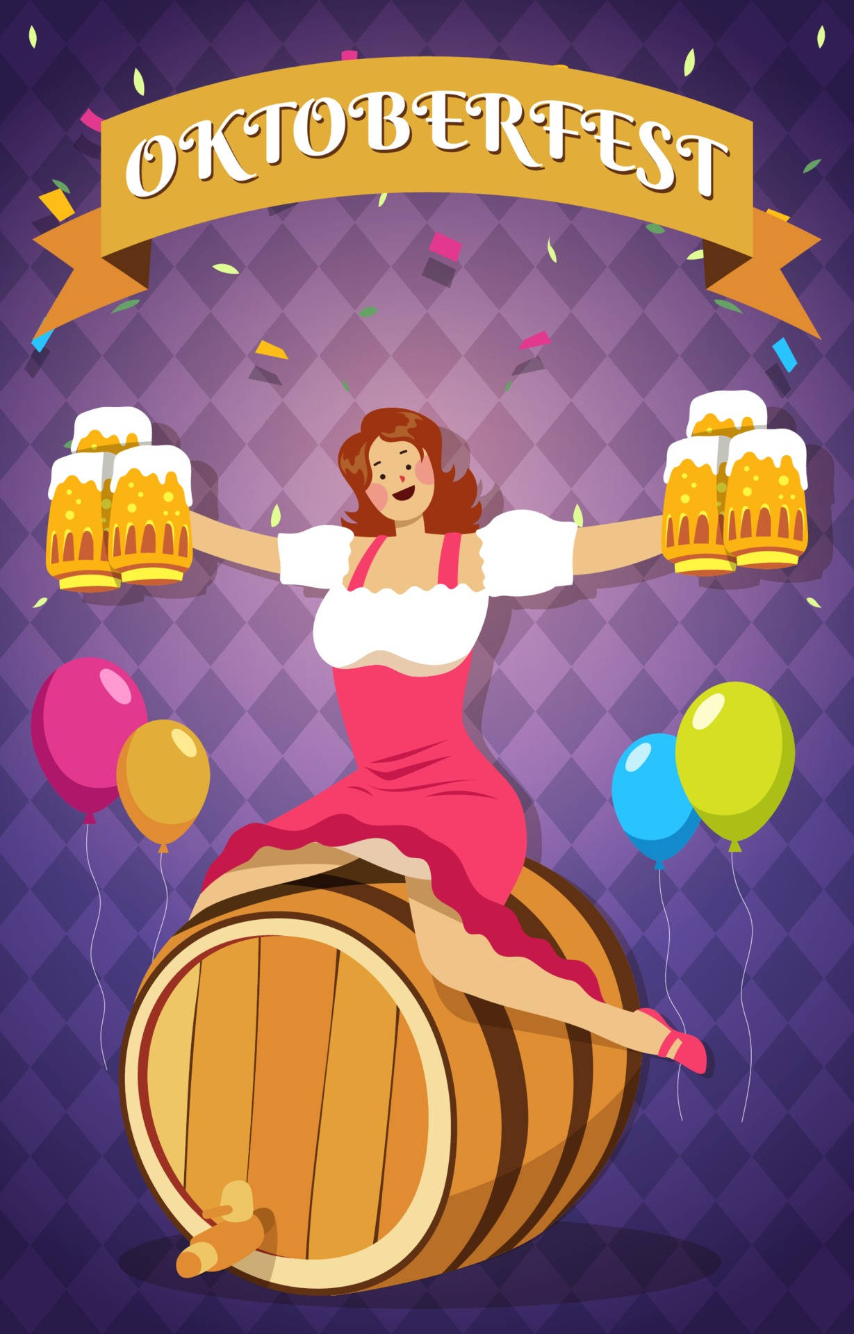 Oktoberfest Vector Art Background