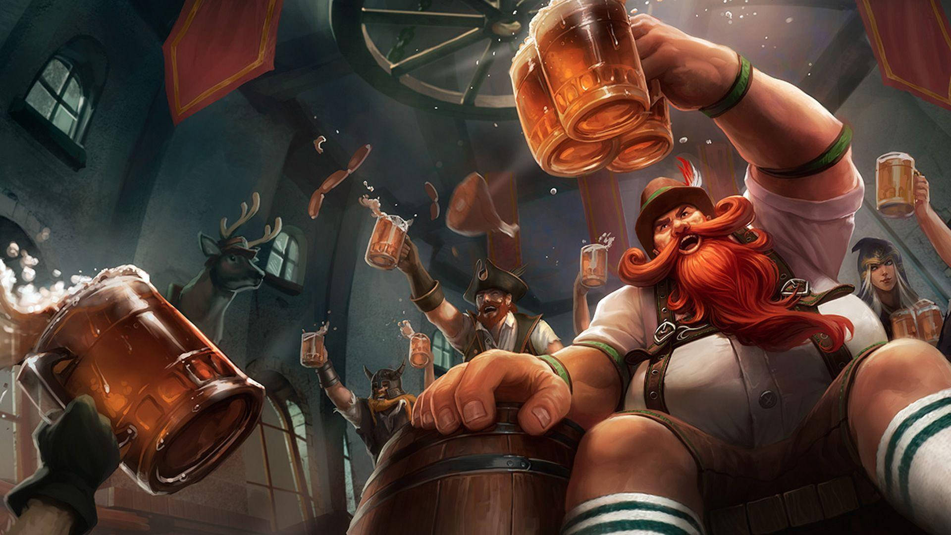 Oktoberfest Vikings Party Background