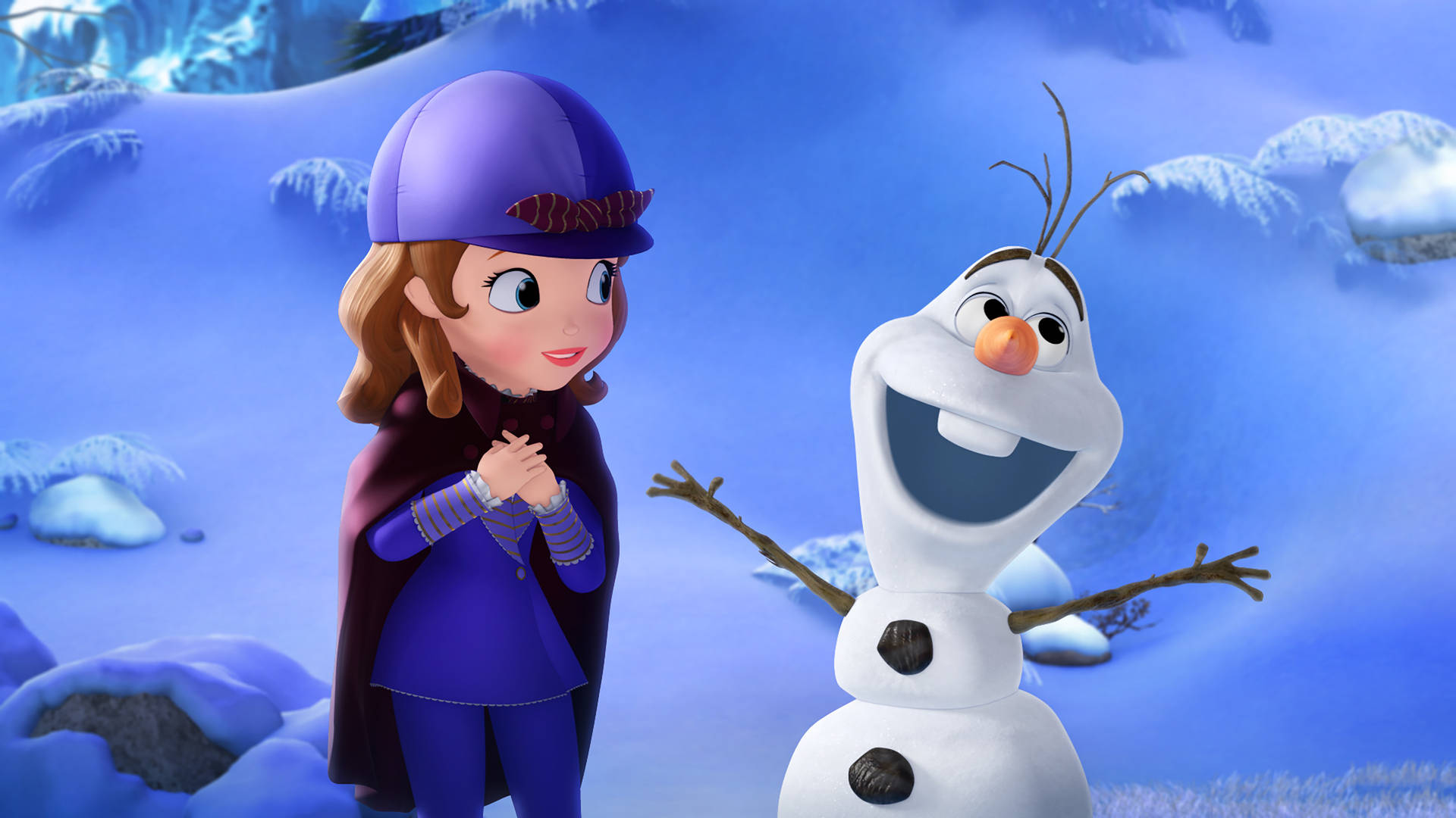 Olaf And Sofia The First Background