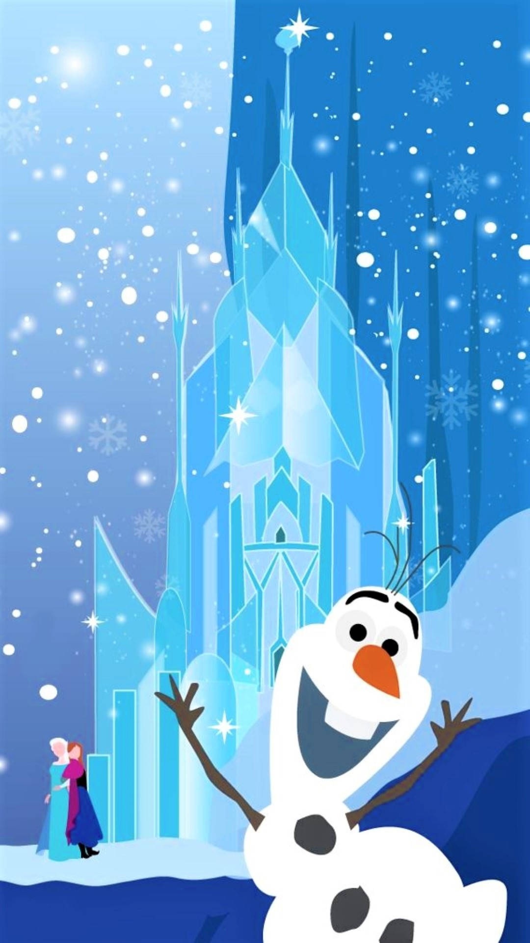 Olaf And The Ice Castle Background