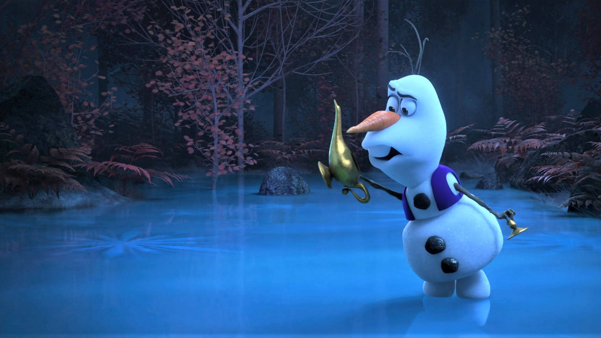 Olaf As A Genie Background