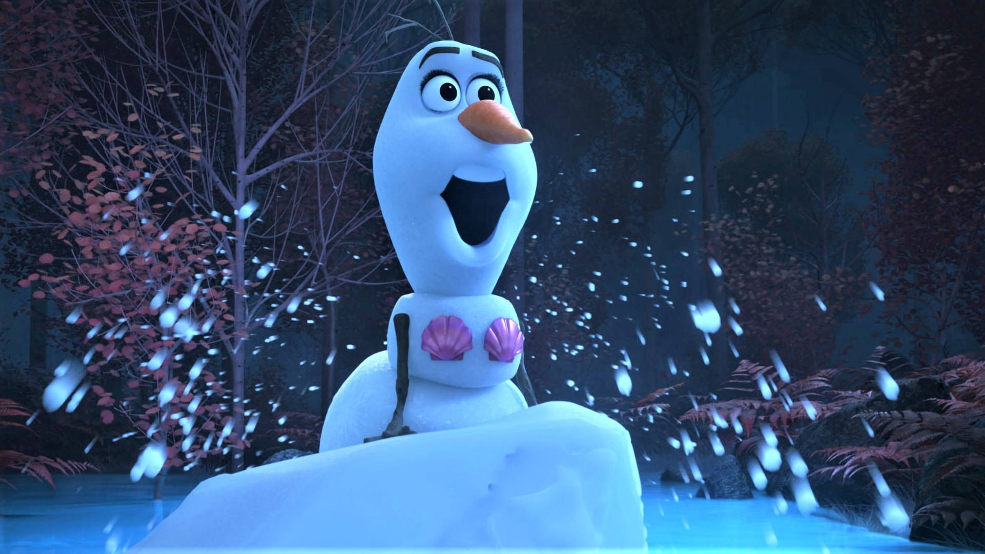 Olaf As A Mermaid Background